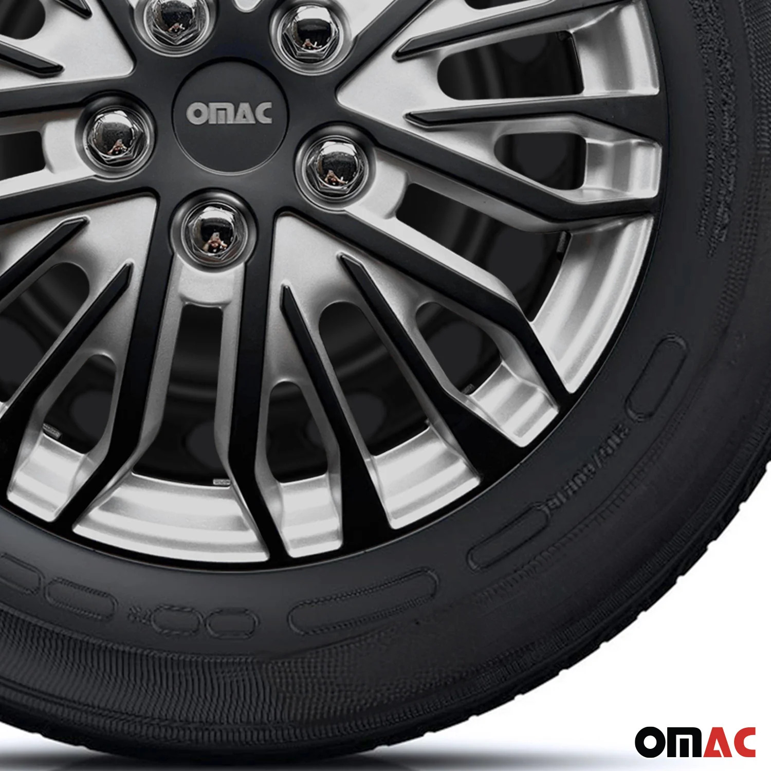 15 Zoll Radkappen Universal Radzierblenden Grau-Schwarz Matte 4 Stück Radblenden - Image 10