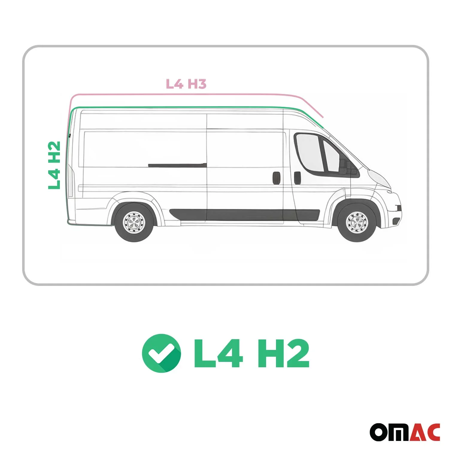 Dachreling Dachgepäckträger für Fiat Ducato III 2006-2026 H2 & L4 Alu Schwarz - Image 3