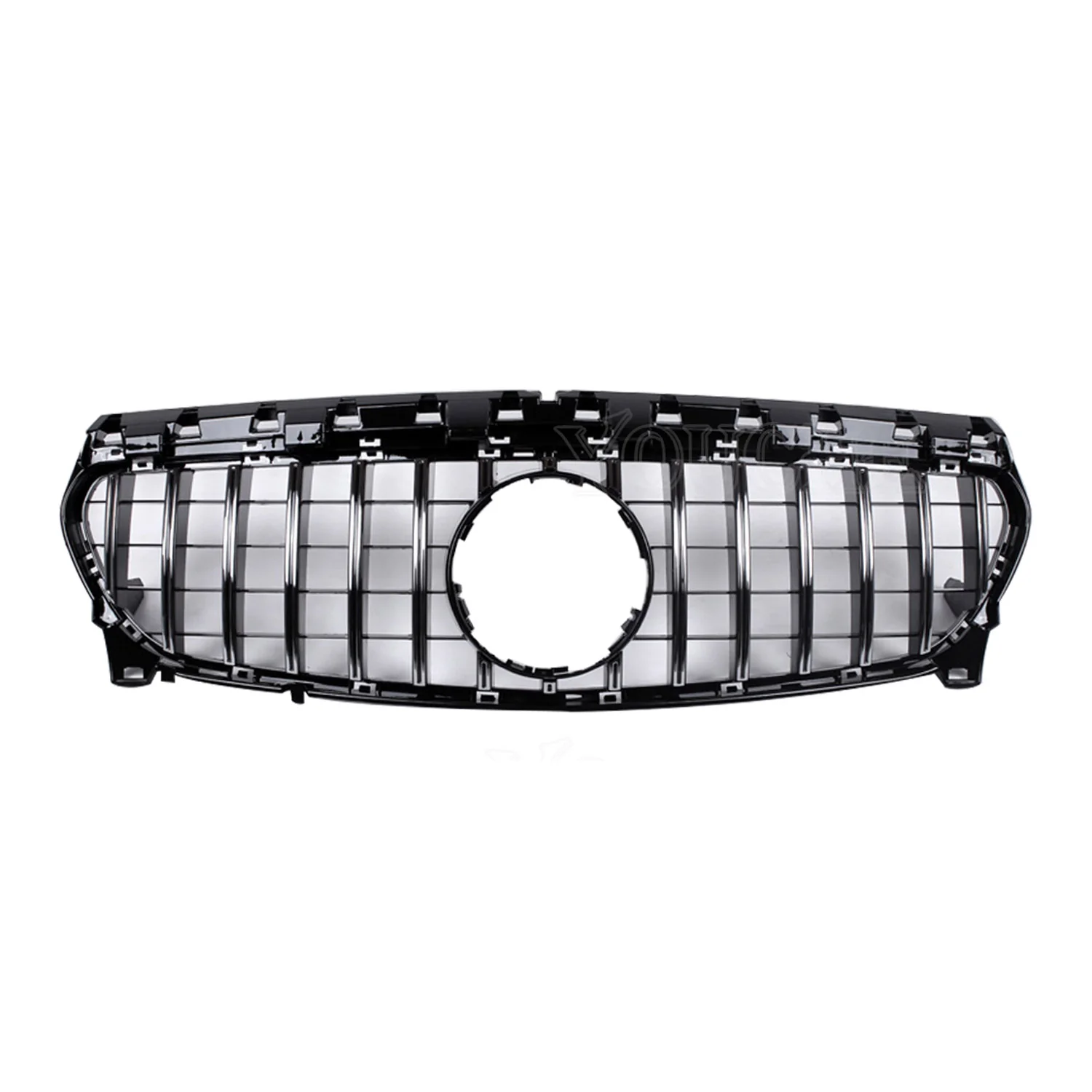 Kühlergrill Grill Frontgrill für Mercedes CLA Coupe C117 2013-2019 Silber