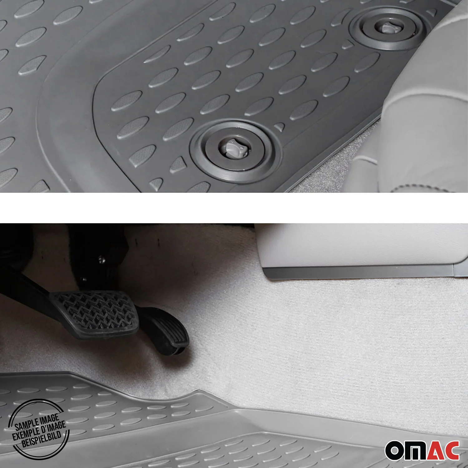 OMAC Gummimatten Fußmatten für BMW 4er Coupe Grand Coupe F32 F36 2013-2021 Grau - Image 8