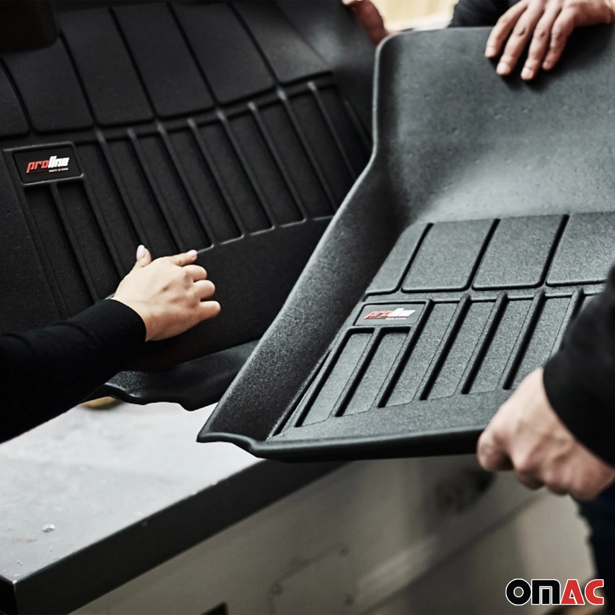 OMAC Gummi Fußmatten für BMW X4 F26 2014-2018 Premium TPE Automatten Schwarz 4x - Image 5