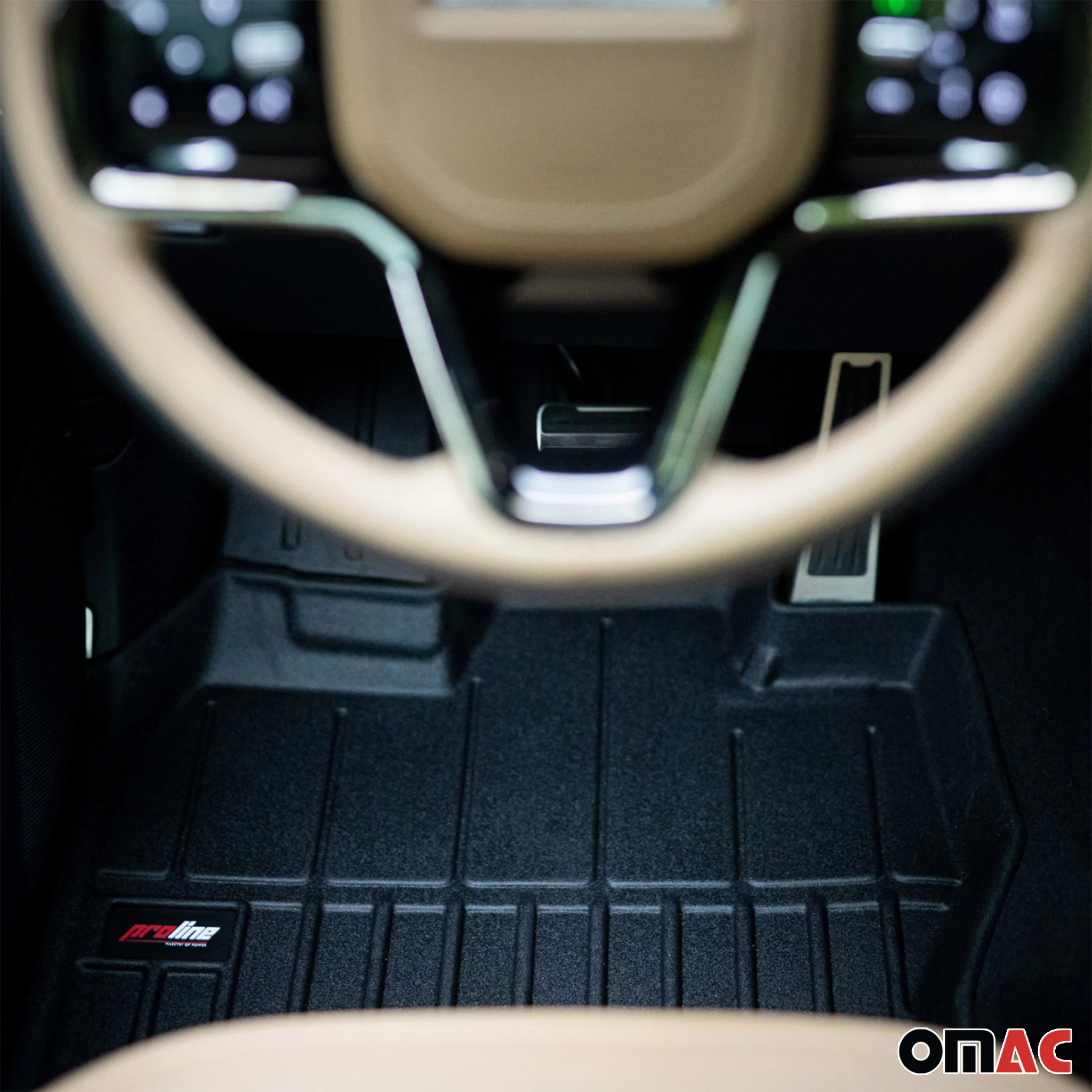 OMAC Gummi Fußmatten für Alfa Romeo Giulia 2016-2026 AWD Premium TPE Schwarz 4x - Image 6