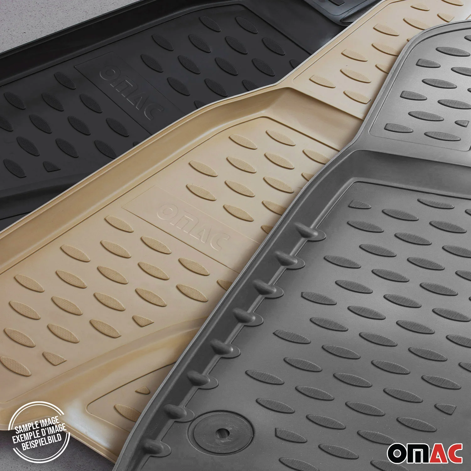 Fußmatten Gummimatten für Audi Q5 FY 2017-2024 Automatten Beige Gummi TPE 4x - Image 10