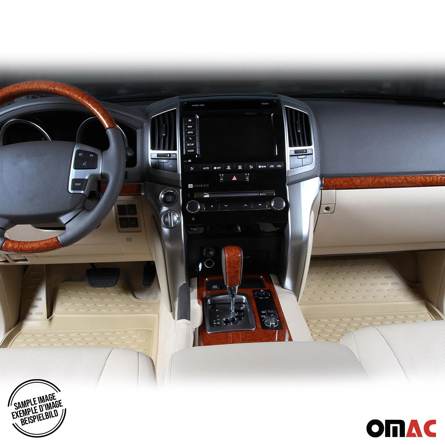 Fußmatten Gummimatten für Audi Q5 FY 2017-2024 Automatten Beige Gummi TPE 4x - Image 4