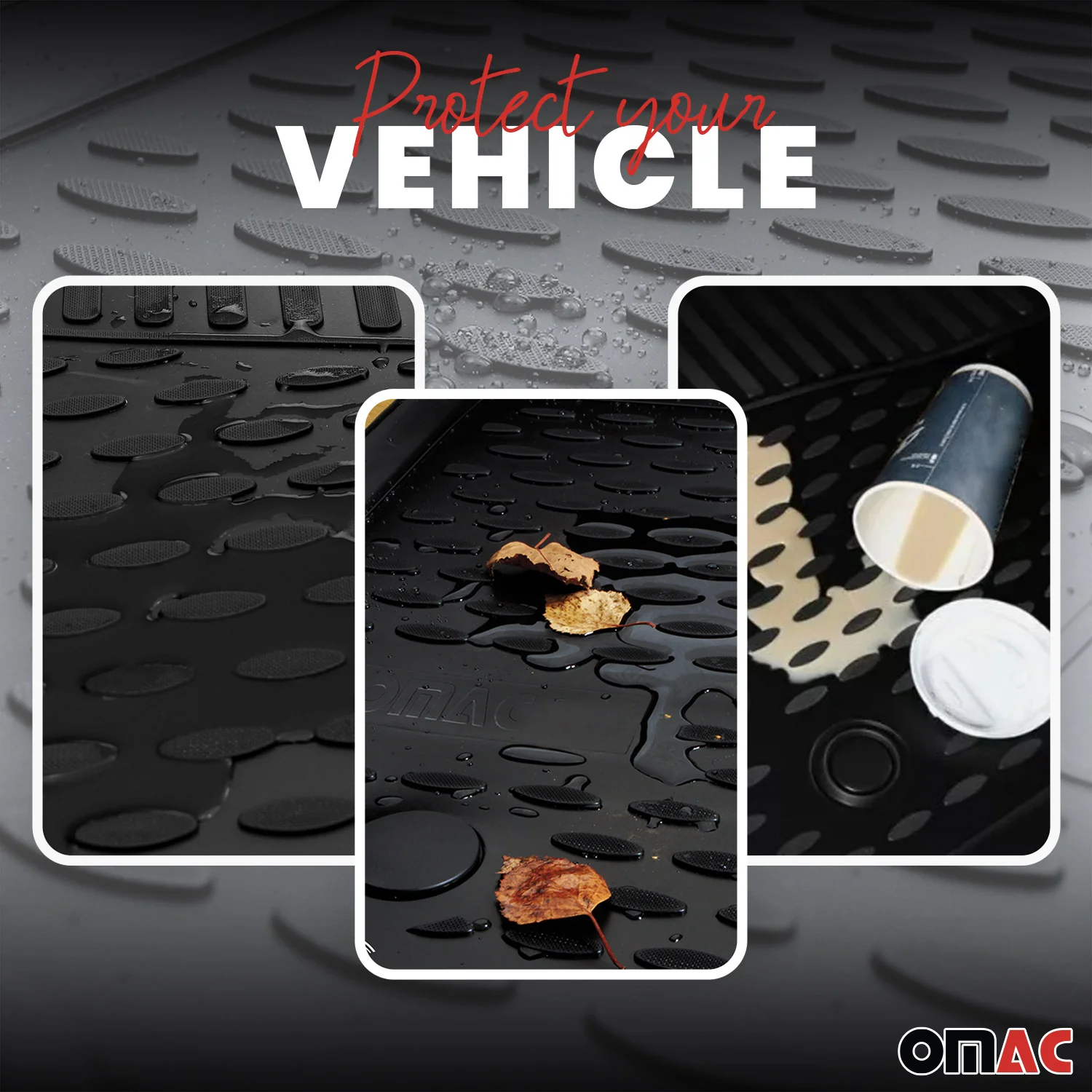 Fußmatten Gummimatten für Audi Q3 Q3 Sportback 2018-2025 Automatten Schwarz TPE - Image 3