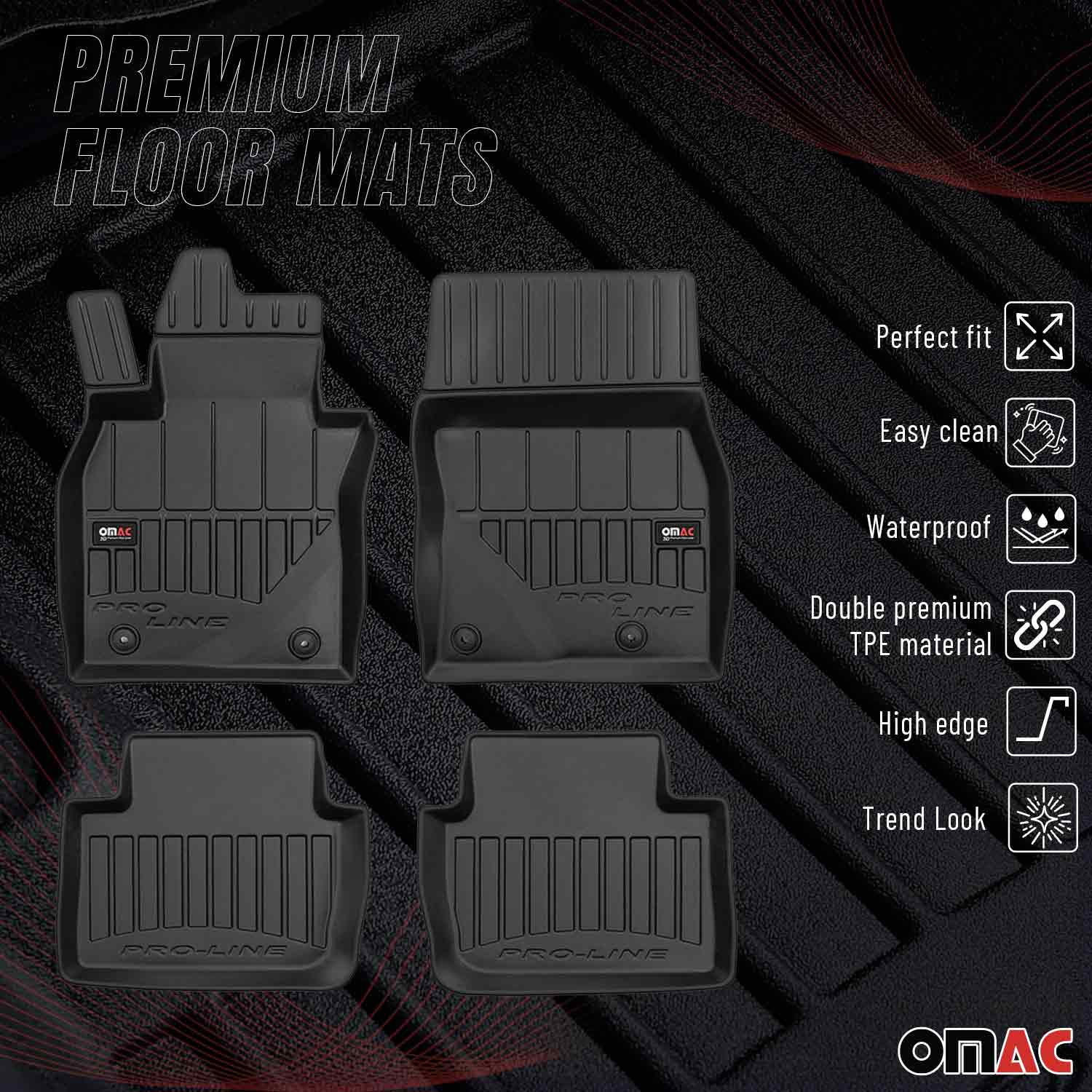 OMAC Gummi Fußmatten für Mazda CX-30 2020-2026 Premium TPE Automatten Schwarz 4x - Image 2