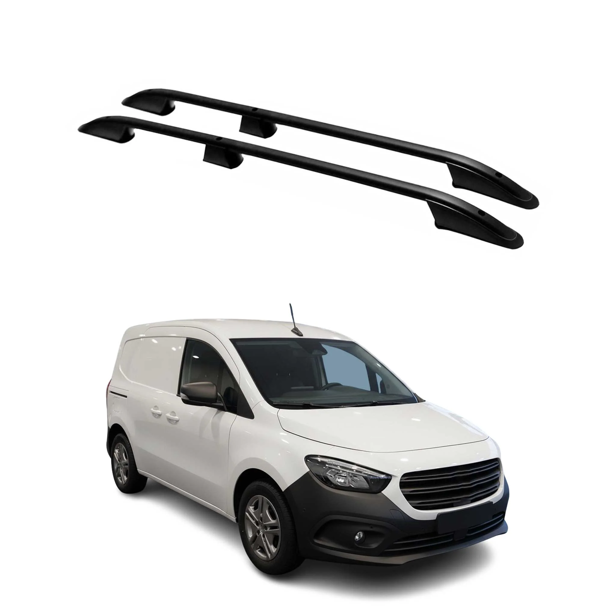 Dachträger Gepäkträger für Mercedes Citan W420 2021-26 L1 Kurzer Schwarz Alu 2x