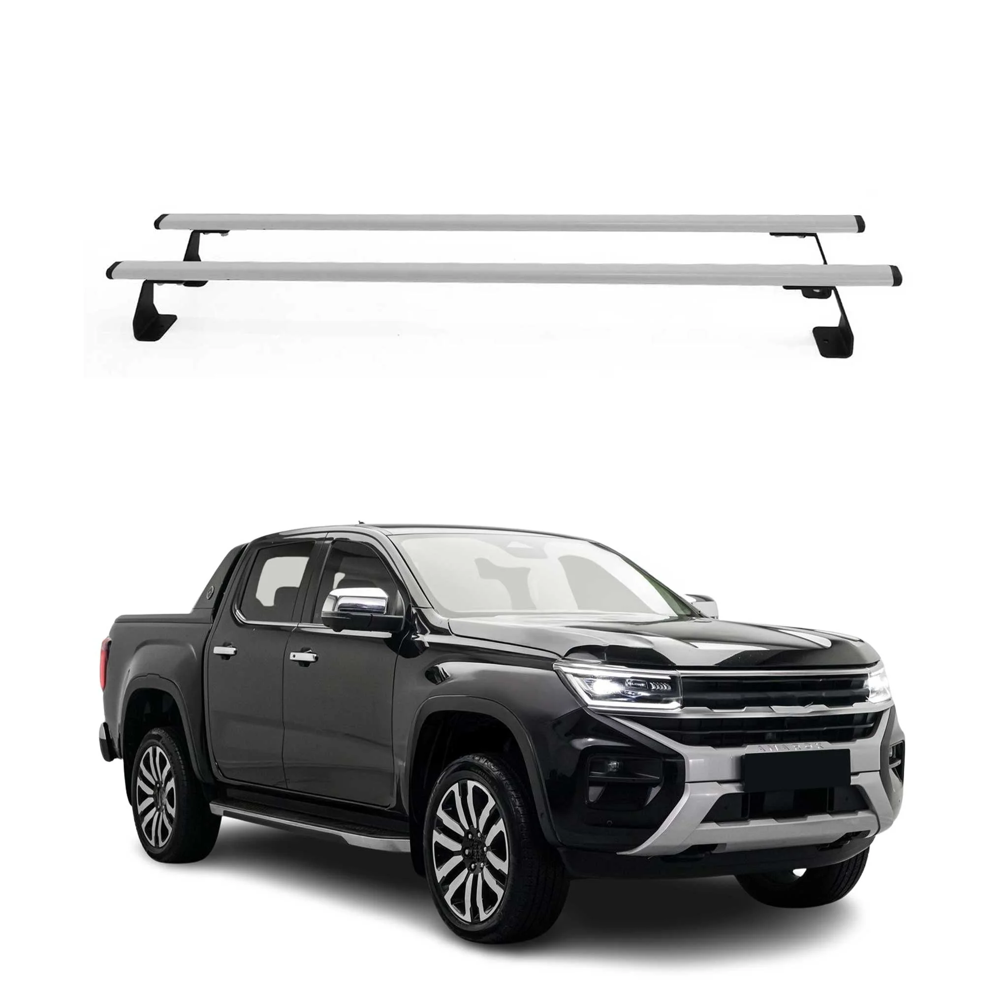 Dachträger Gepäkträger für VW Amarok mk2 2023-2026 Silber Stahl 2 tlg