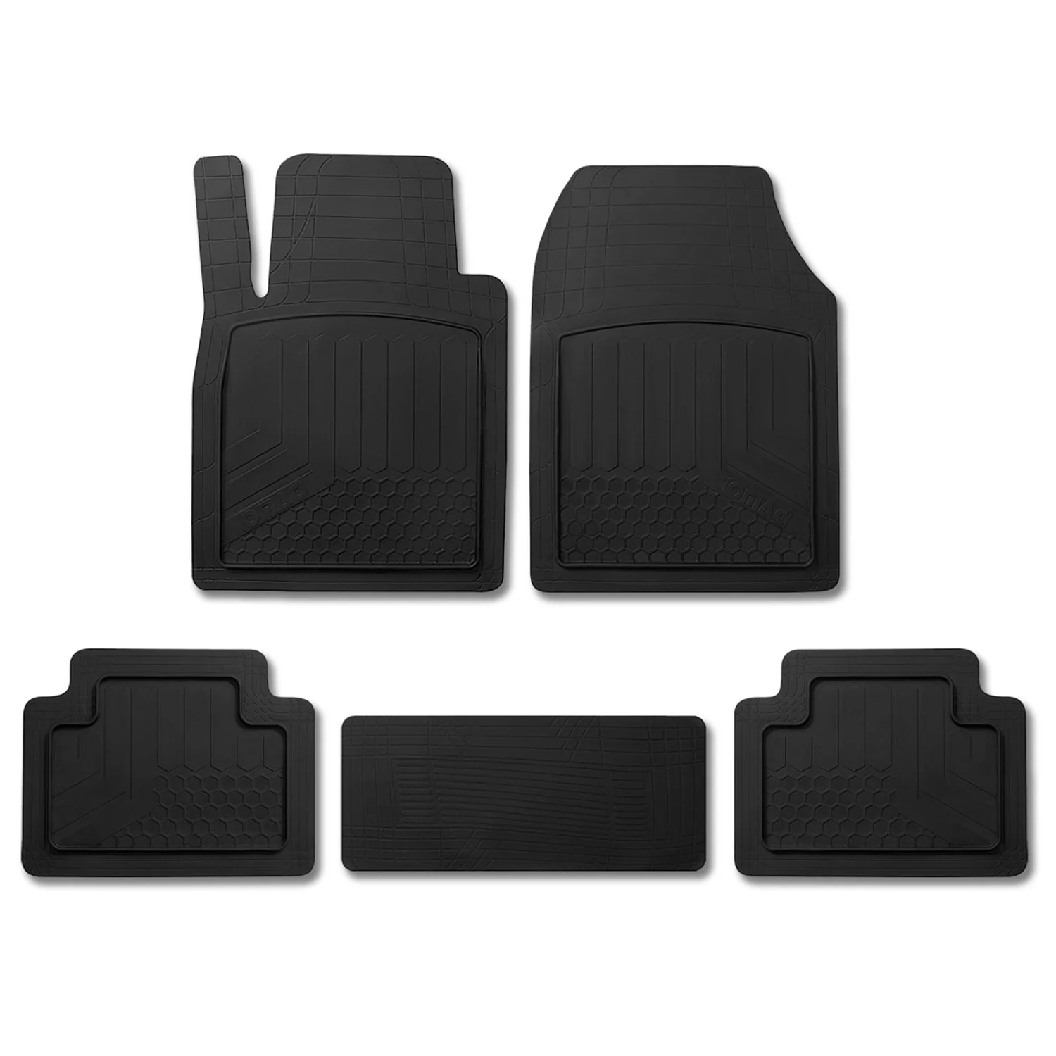Fußmatten Zuschneidbar Gummi Universal Schwarz 5 tlg für BYD Dolphin 2023-2026