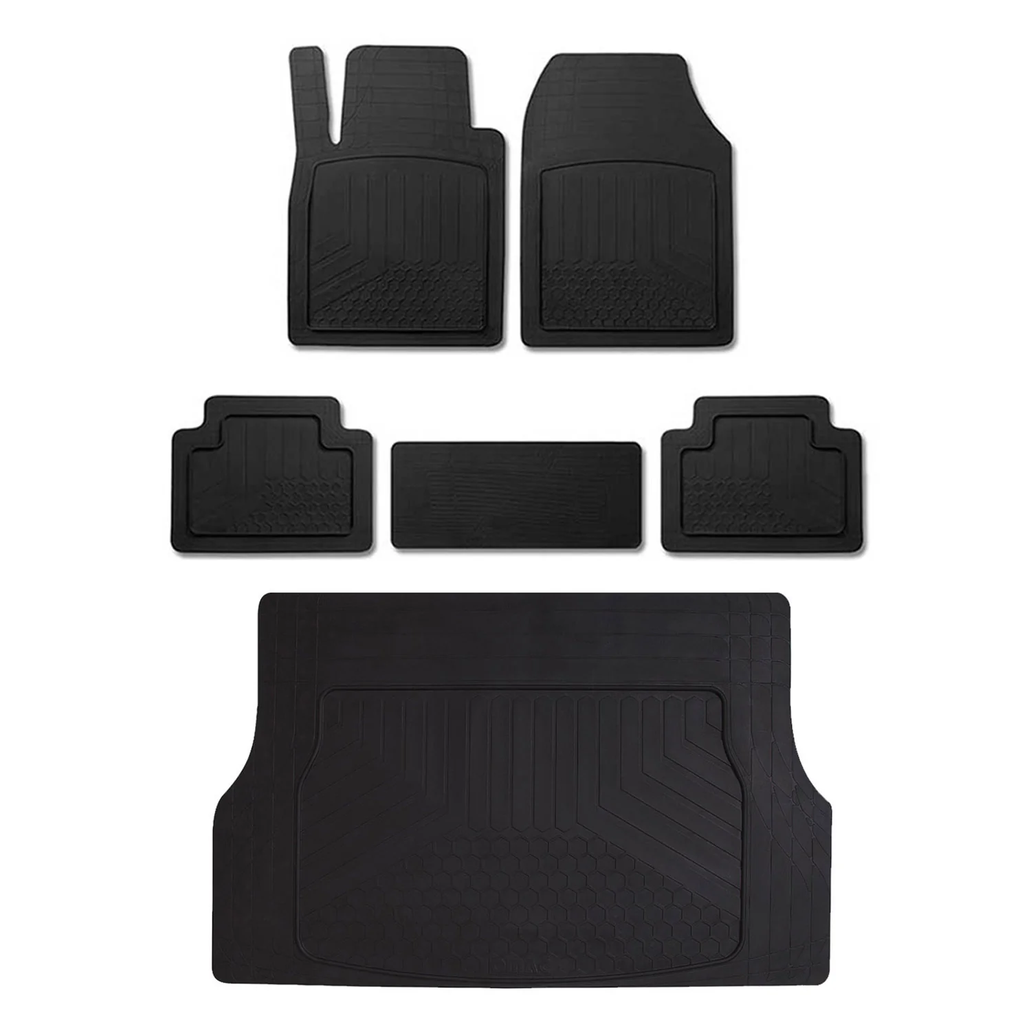 Gummimatten & Kofferraumwanne Set Universal Schwarz für BYD Dolphin 2023-2026