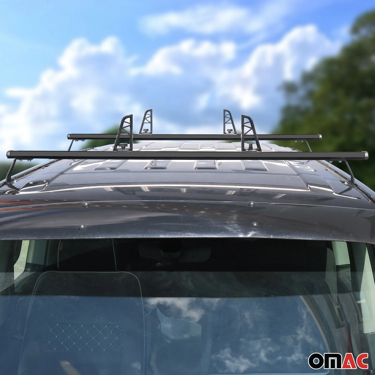 2x Dachträger + Leiterhalter Set für Fiat Doblo 2000-2010 Lastanschläge Schwarz - Image 4