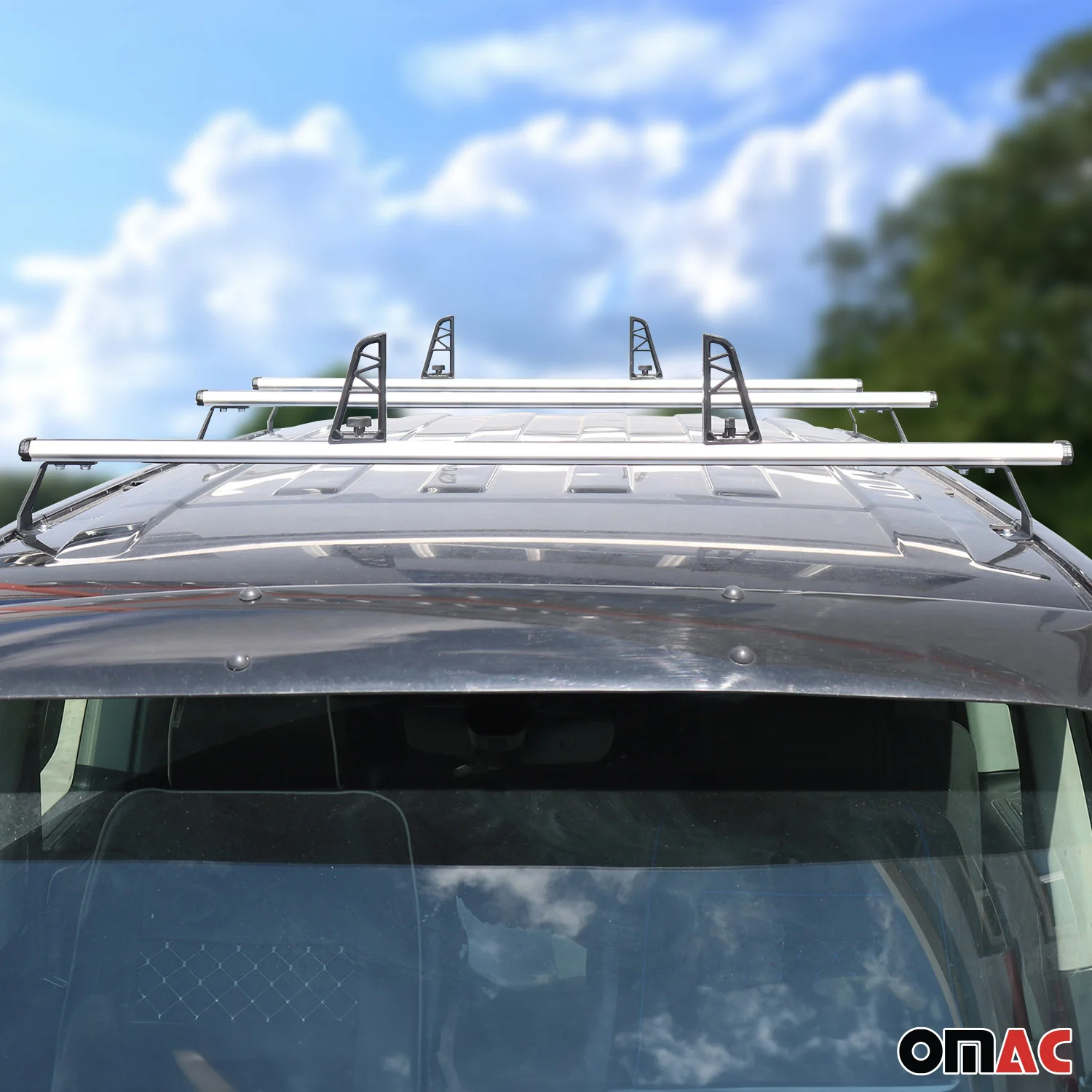3x Dachträger + Leiterhalter Set für VW T5 T6 T6.1 Transporter 2003-2024 Grau - Image 4