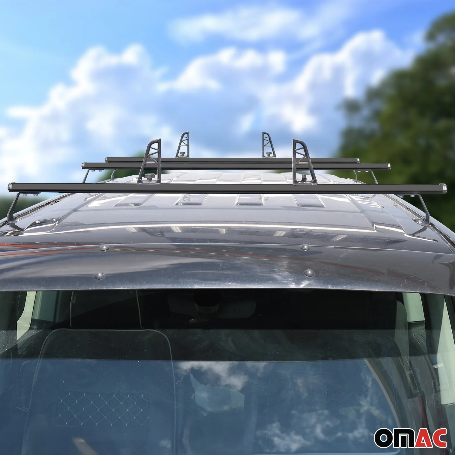 3x Dachträger + Leiterhalter Set für VW T7 Multivan 2021-2026 Schwarz - Image 4