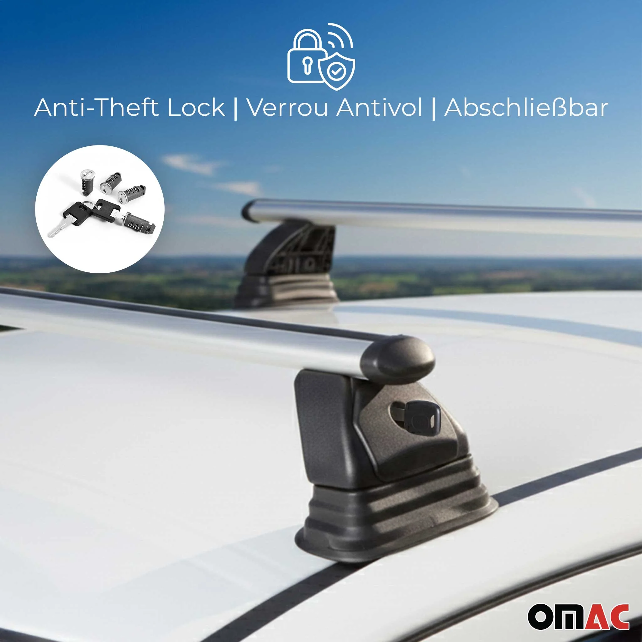 Alu Dachträger für Citroen C4 Aircross 2012-2017 TÜV T-Nut 75 kg 2tlg Silber - Image 5
