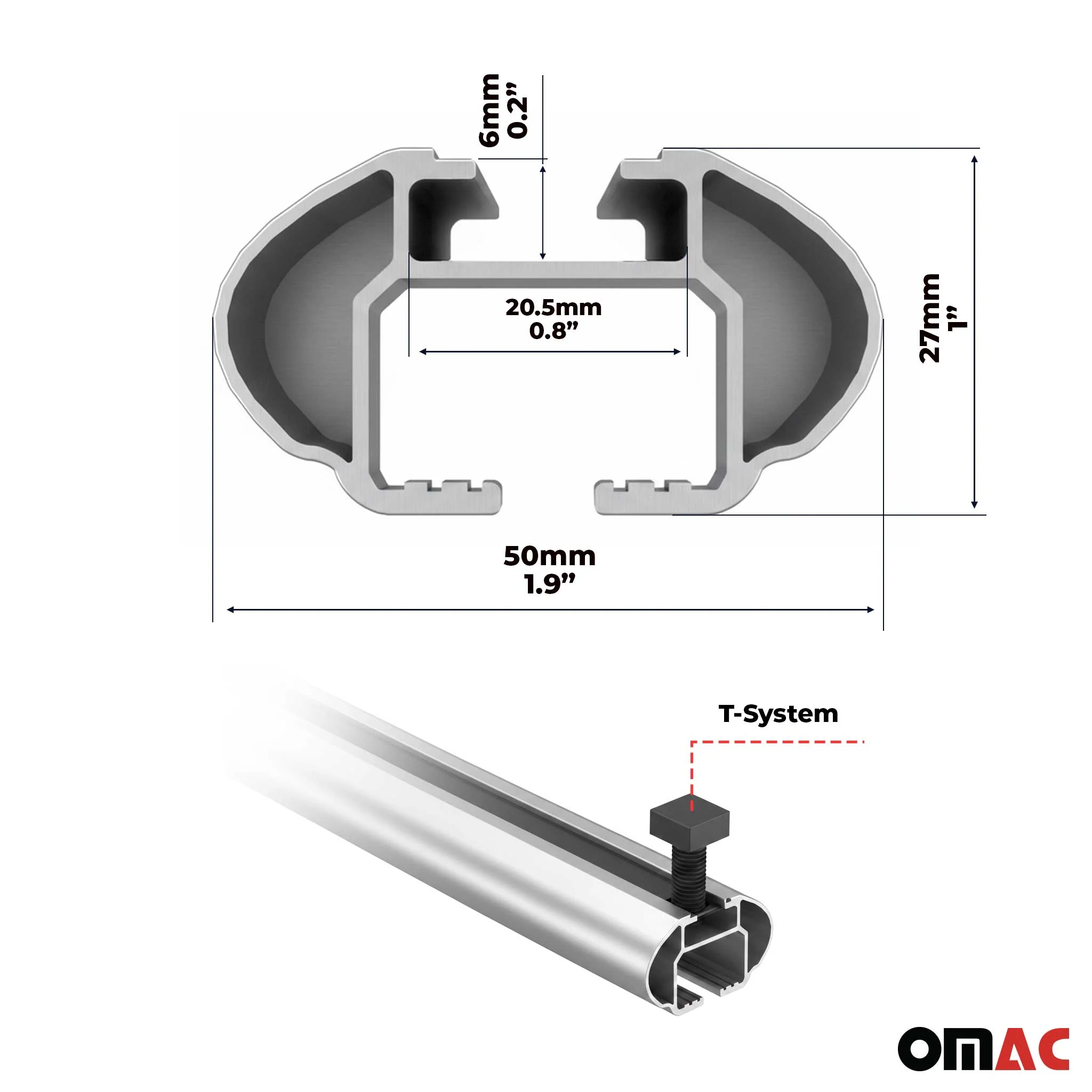 Alu Dachträger für Citroen C6 2006-2012 TÜV T-Nut Abschließbar 2tlg Silber - Image 3