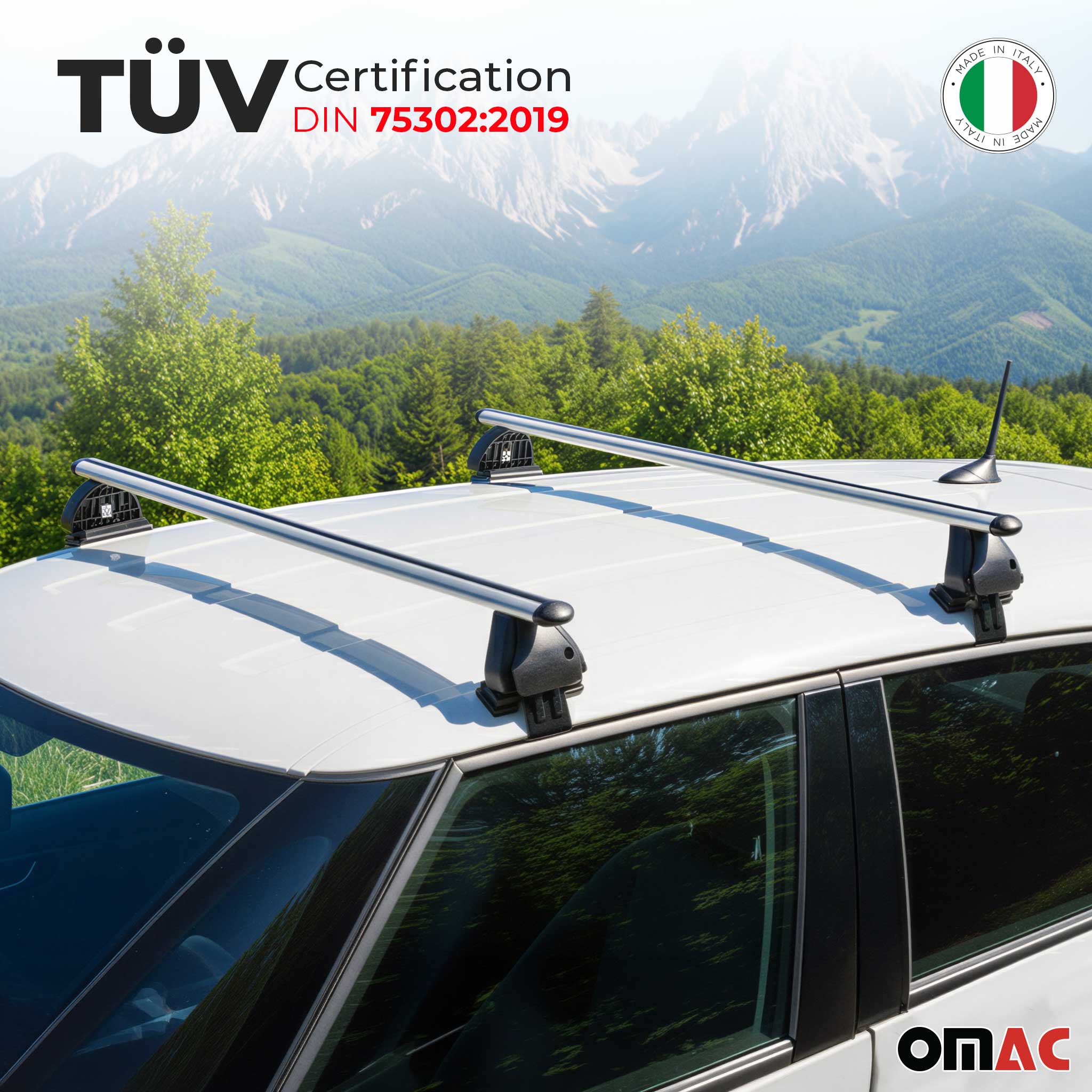 Alu Dachträger für DR 3 2018-2026 TÜV Abschließbar T-Nut 75 kg 2tlg Silber - Image 2