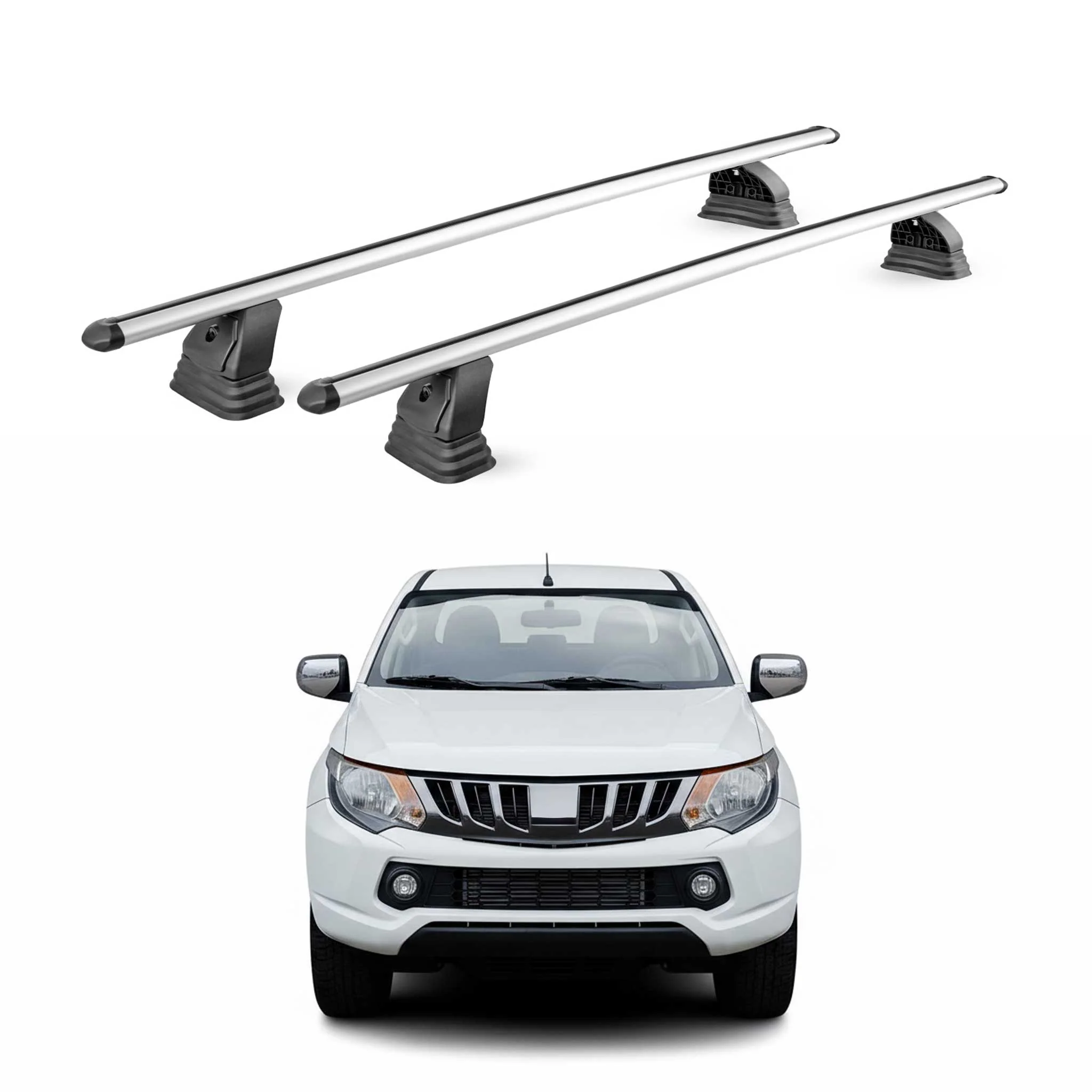 Alu Dachträger für Mitsubishi L200 Double Cab / Single Cab 2015-2026 2x Silber