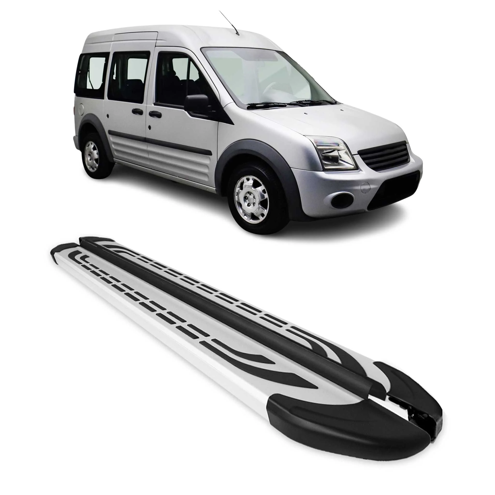 Trittbretter Schweller Seitenbretter für Ford Connect 2002-2013 L2 Langer Alu