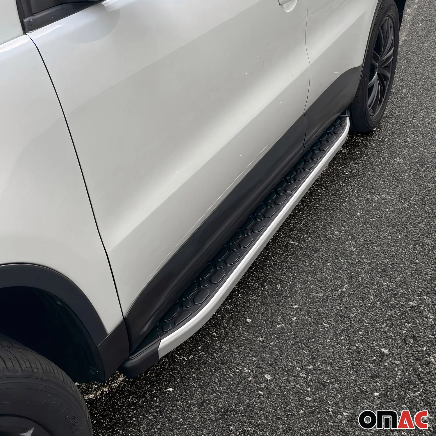 Alu Trittbretter Seitenschweller für Dacia Jogger 2022-2026 Schwarz Silber 2tlg - Image 3