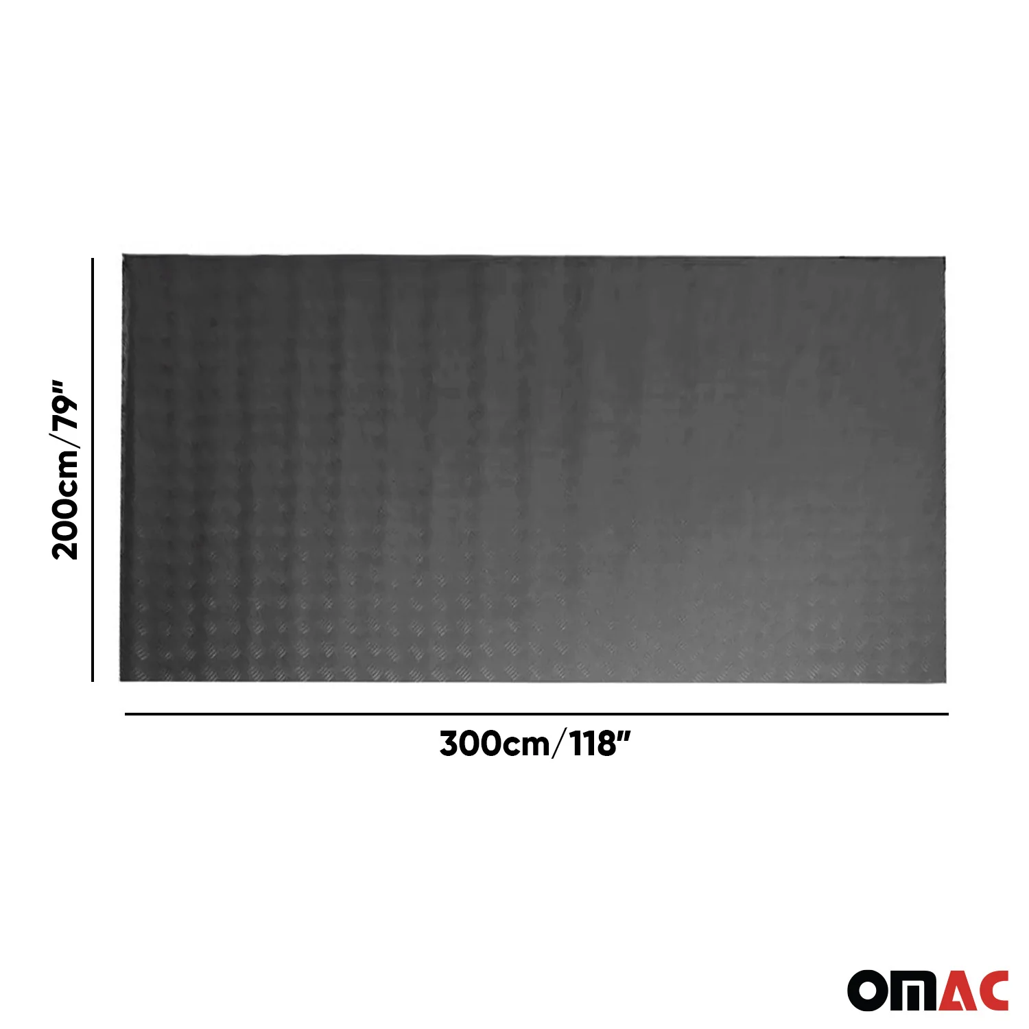Antirutschmatte Gumimatte Bodenbelag Riffelblech Optik 300 x 200 cm Schwarz - Image 3