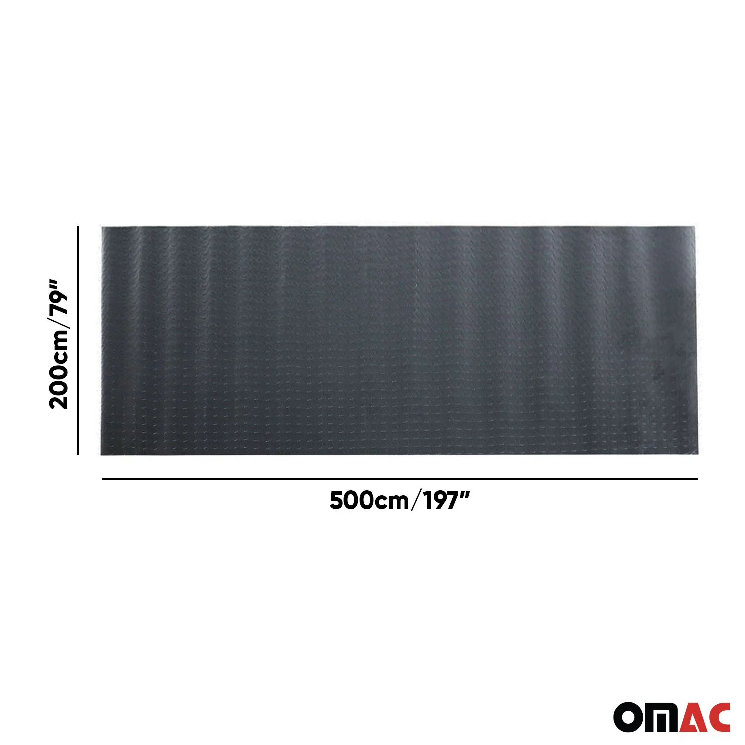 Antirutschmatte Gummimatte Bodenbelag Noppen 500 x 200 cm Schwarz - Image 3