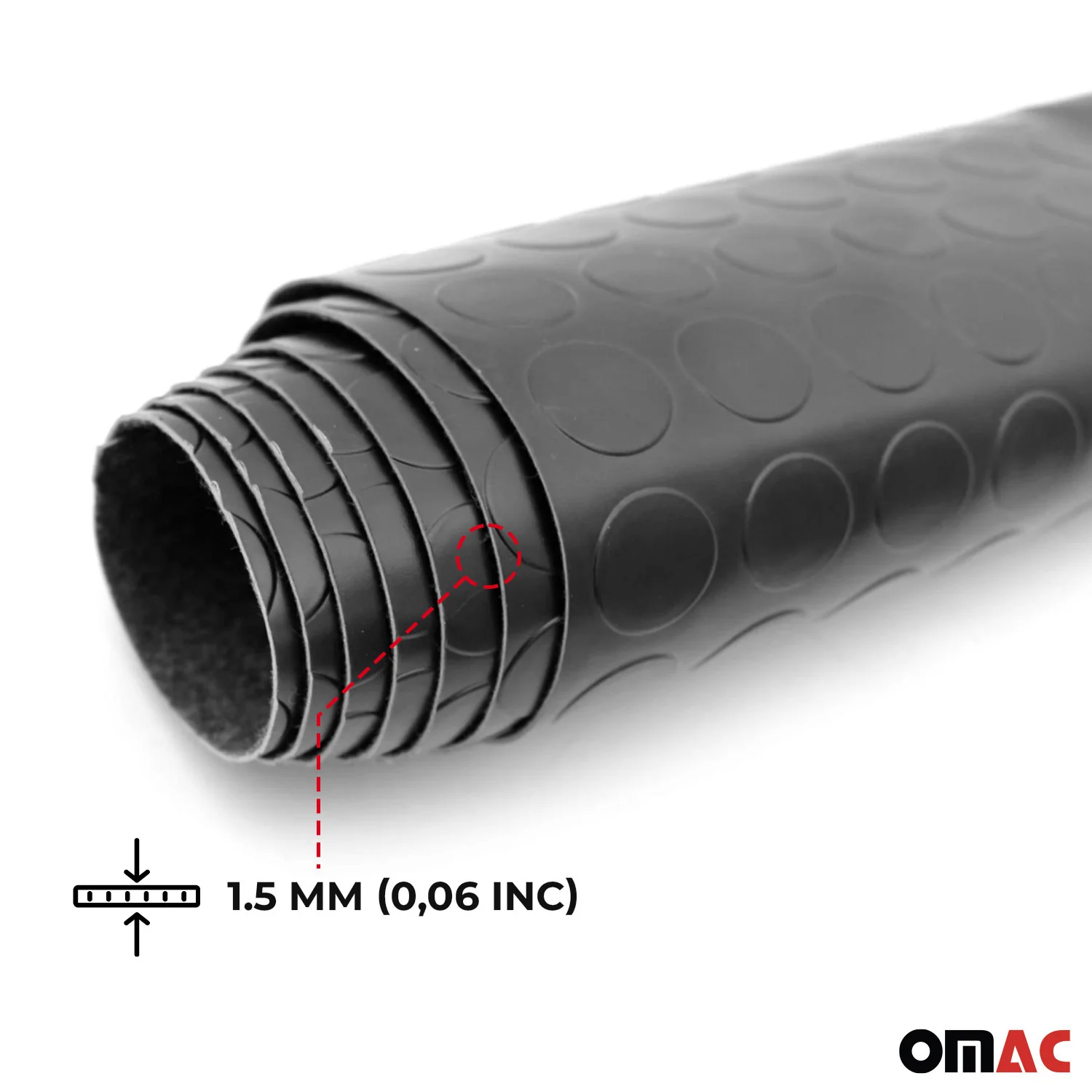 Antirutschmatte Gummimatte Bodenbelag Noppen 500 x 200 cm Schwarz - Image 4