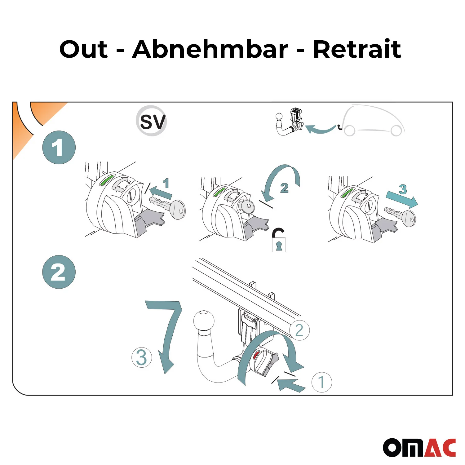 Aragon Anhängerkupplung E-Satz 7pin für Opel Astra H 2004-2010 ABE - Image 3