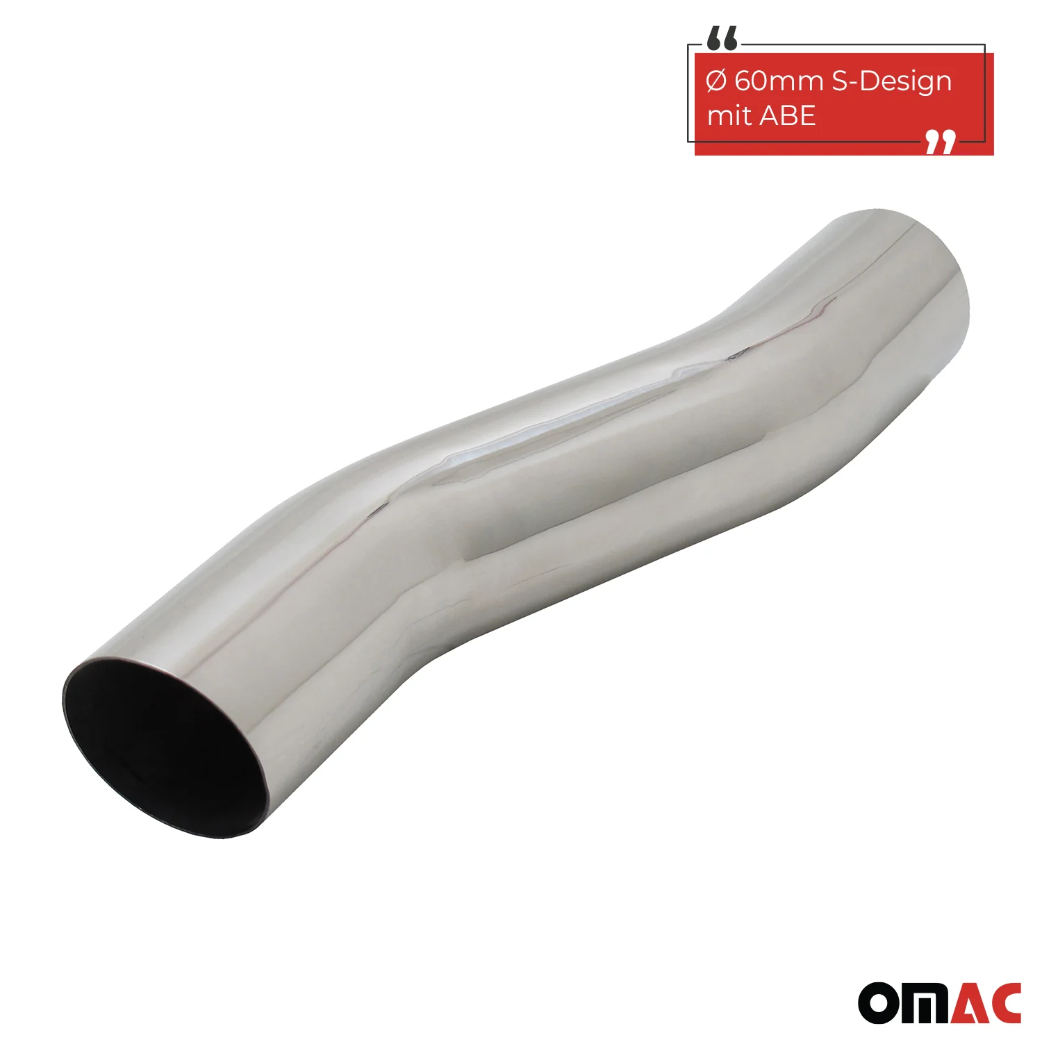 Auspuff Endrohr Edelstahl 1x60mm S-Design AUSPUFF ENDSCHALLDÄMPFER mit ABE - Image 2