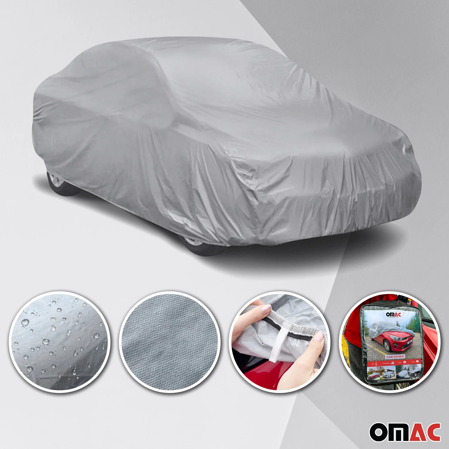 Auto Schutzhülle Vollgarage Ganzgarage Abdeckplane für MPV Autos Grau Klein - Image 2