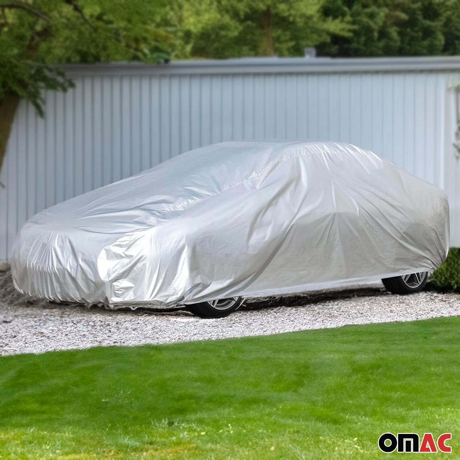Auto Schutzhülle Vollgarage Ganzgarage Abdeckplane für MPV Autos Grau Klein - Image 4