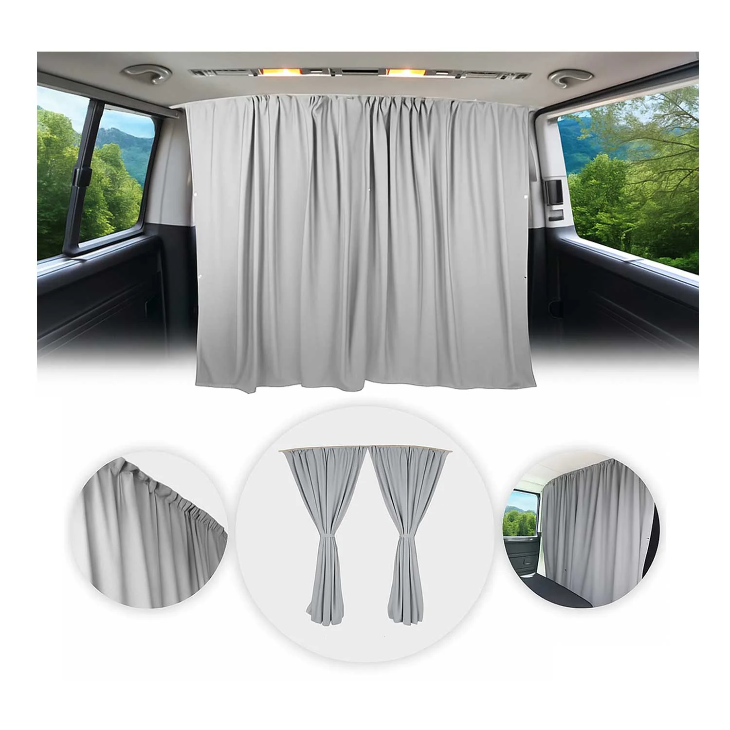 Autogardinen Fahrerhaus Maß Gardinen Camping Sonnenschutz Grau 160x180