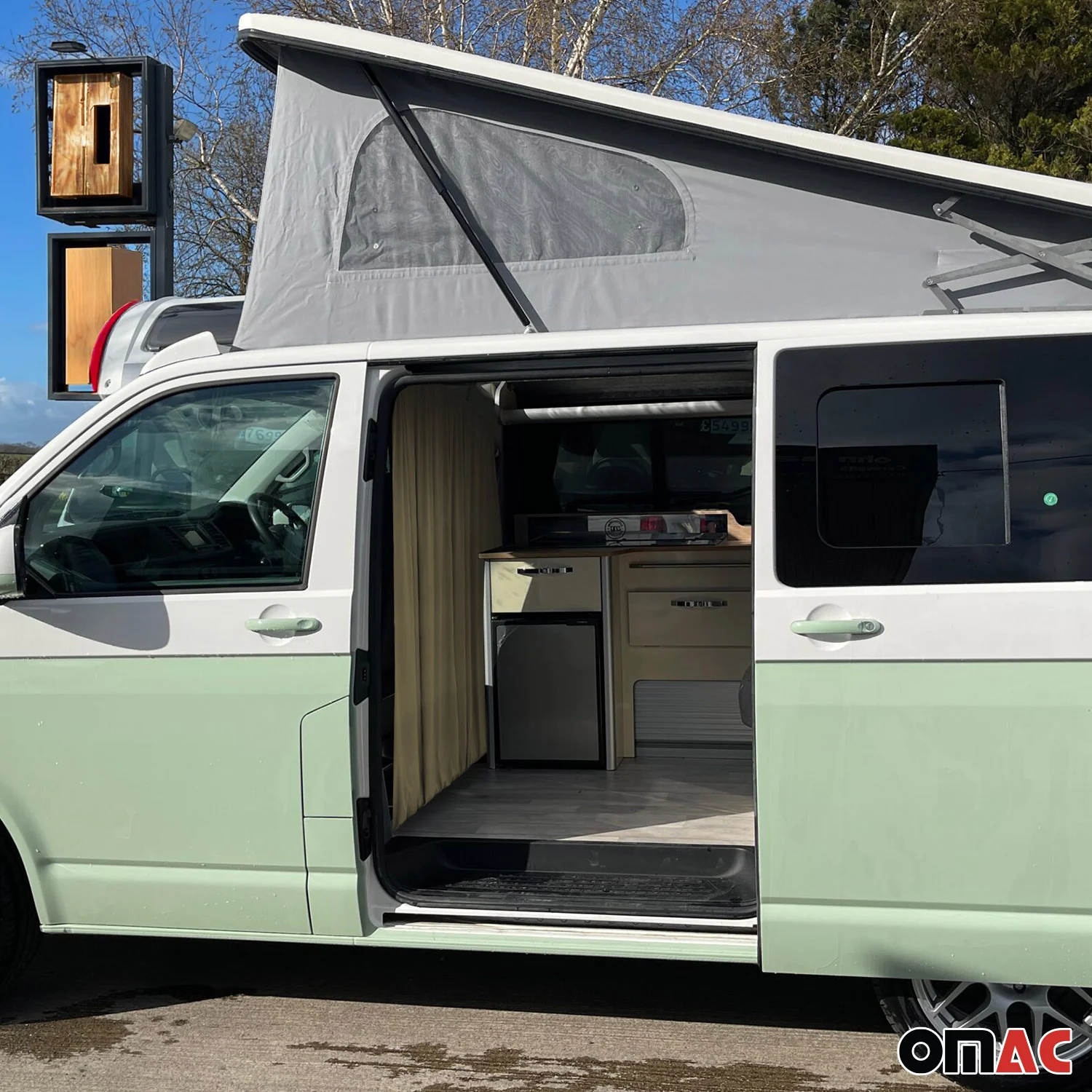 Maß Gardinen für Hyundai H350 H2 Fahrerhaus Abtrennung Sonnenschutz Beige - Image 5