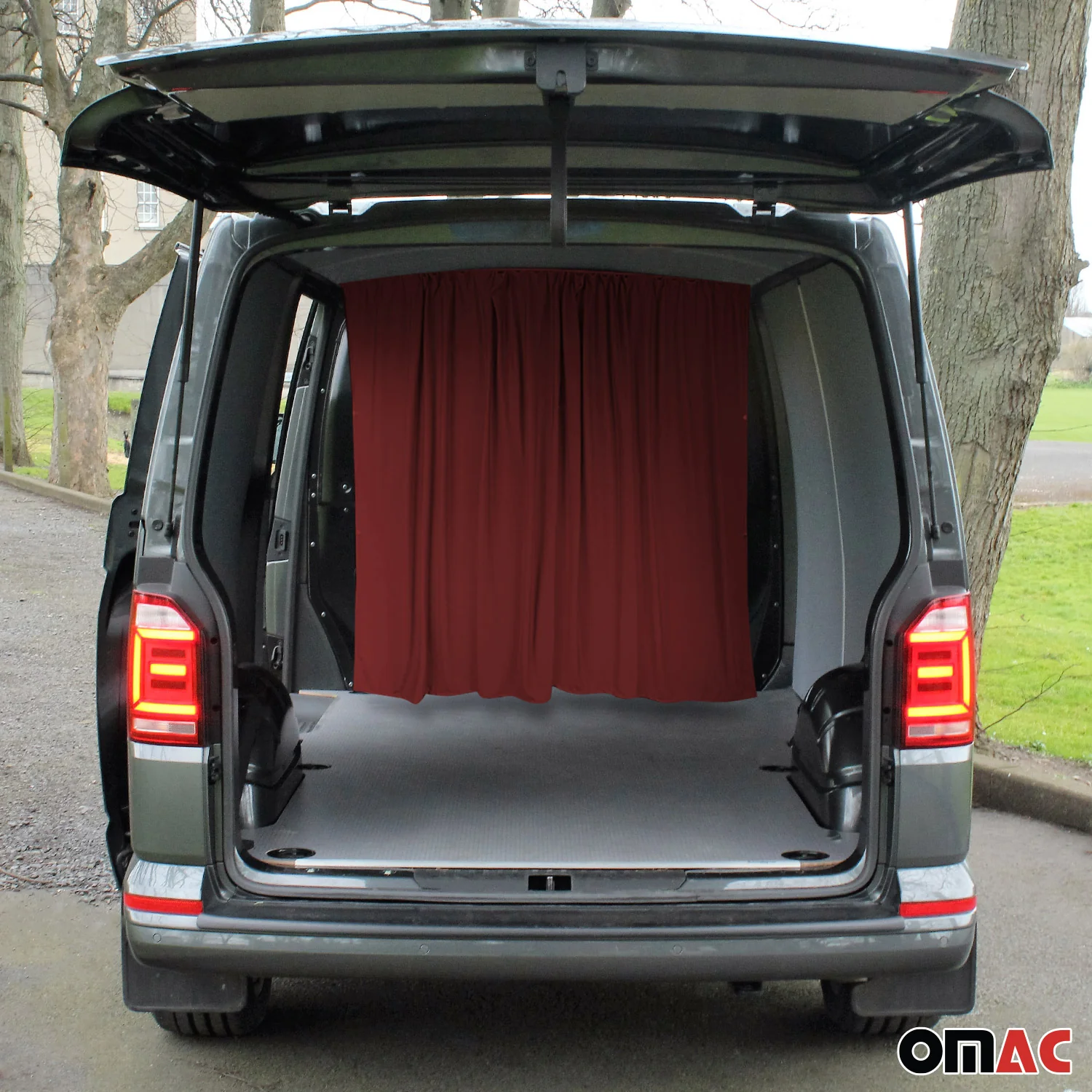 Maß Gardinen für Hyundai H350 H3 Fahrerhaus Abtrennung Sonnenschutz Rot - Image 2
