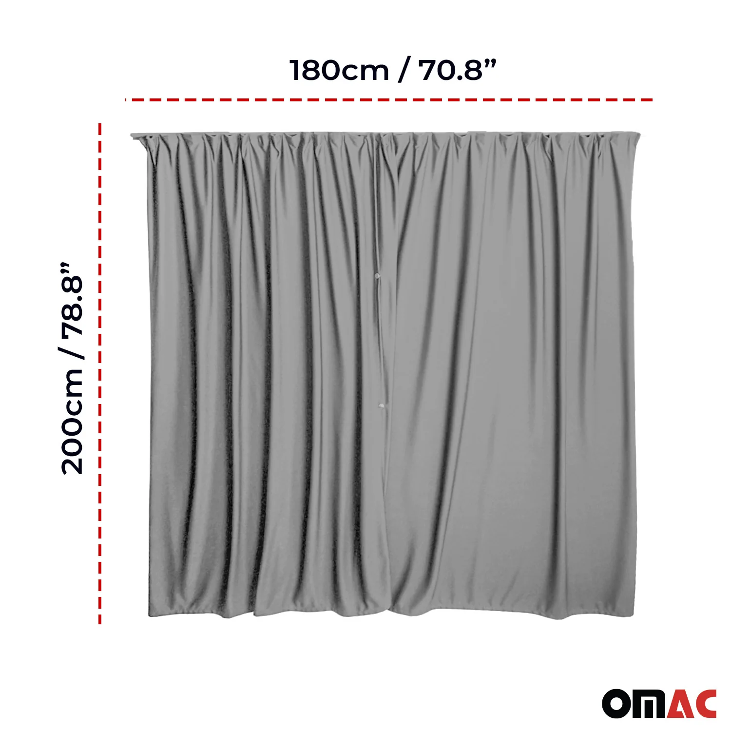 Autogardinen Heckklappe Maß Gardinen Camping Sonnenschutz Grau 200x180 - Image 3