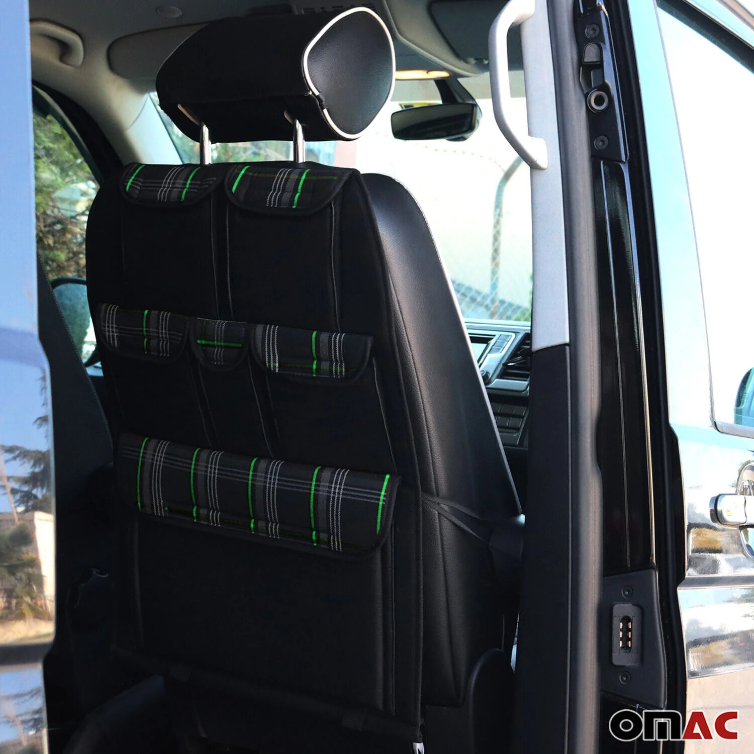 Autositz Organizer Rucksitztasche Organizer mit Tasche für VW T5 2003-2015 Grün - Image 2