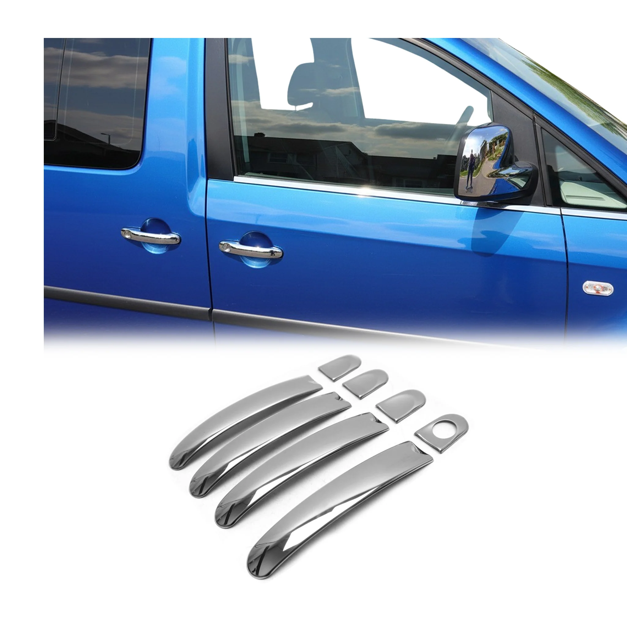 Chrom Türgriff Blende für VW T5 T6 Transporter alle 2003-2022 Edelstahl