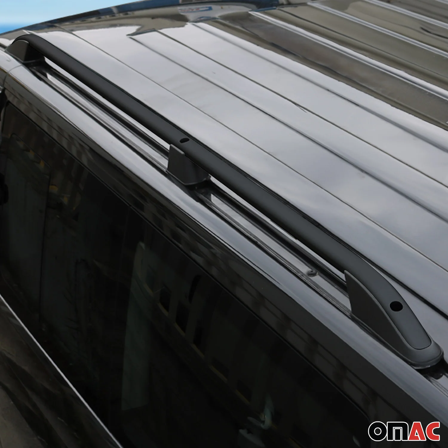 Dachreling Dachgepäckträger für Fiat Scudo / Ulysse 2022-2026 L2 Alu Schwarz 2x - Image 7