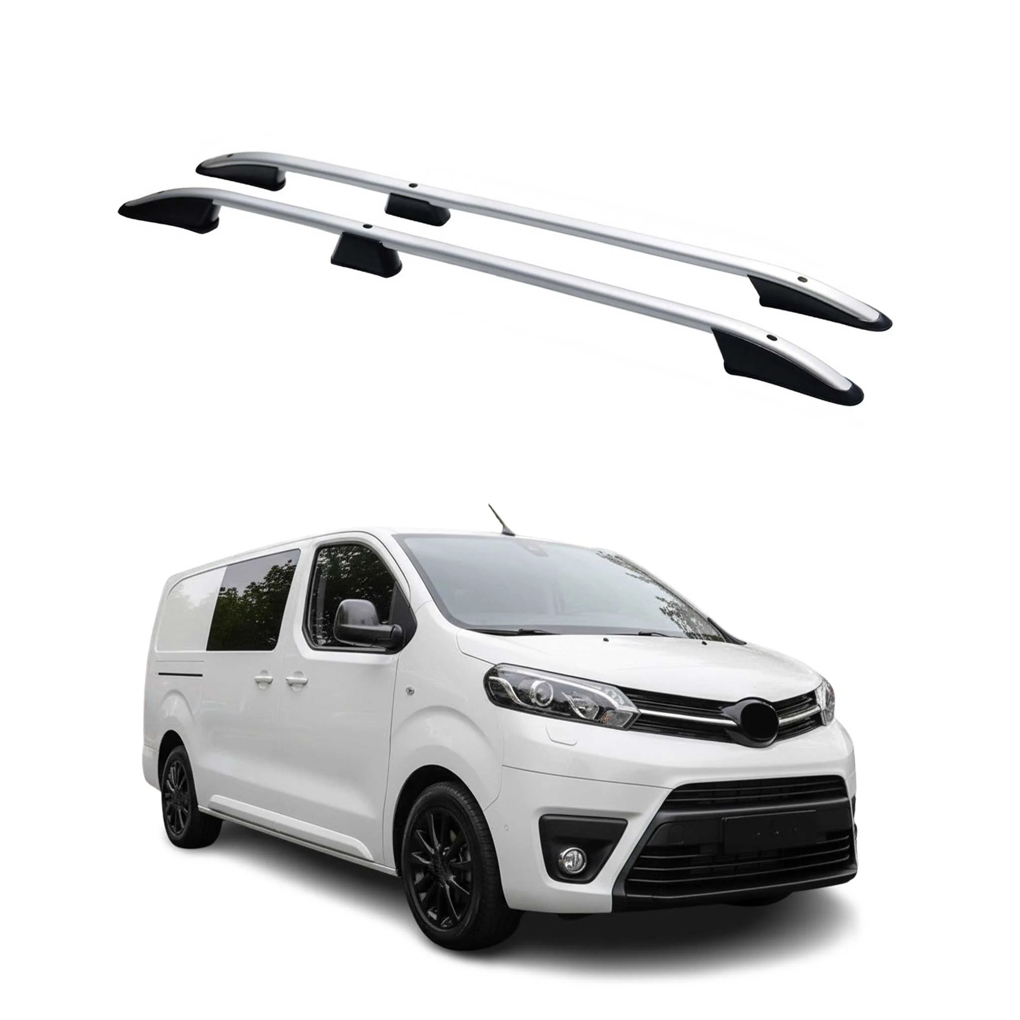Dachreling Dachgepäckträger für Toyota ProAce / ProAce Verso 2016-2026 L2 Silber