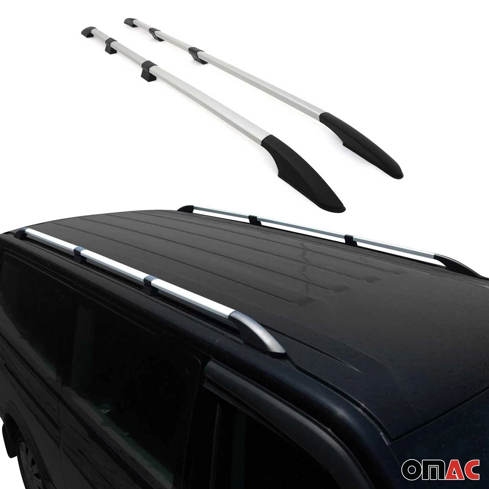 Dachreling Dachgepäckträger für VW Caddy 2020-2026 Langer L2 Alu Grau - Image 5