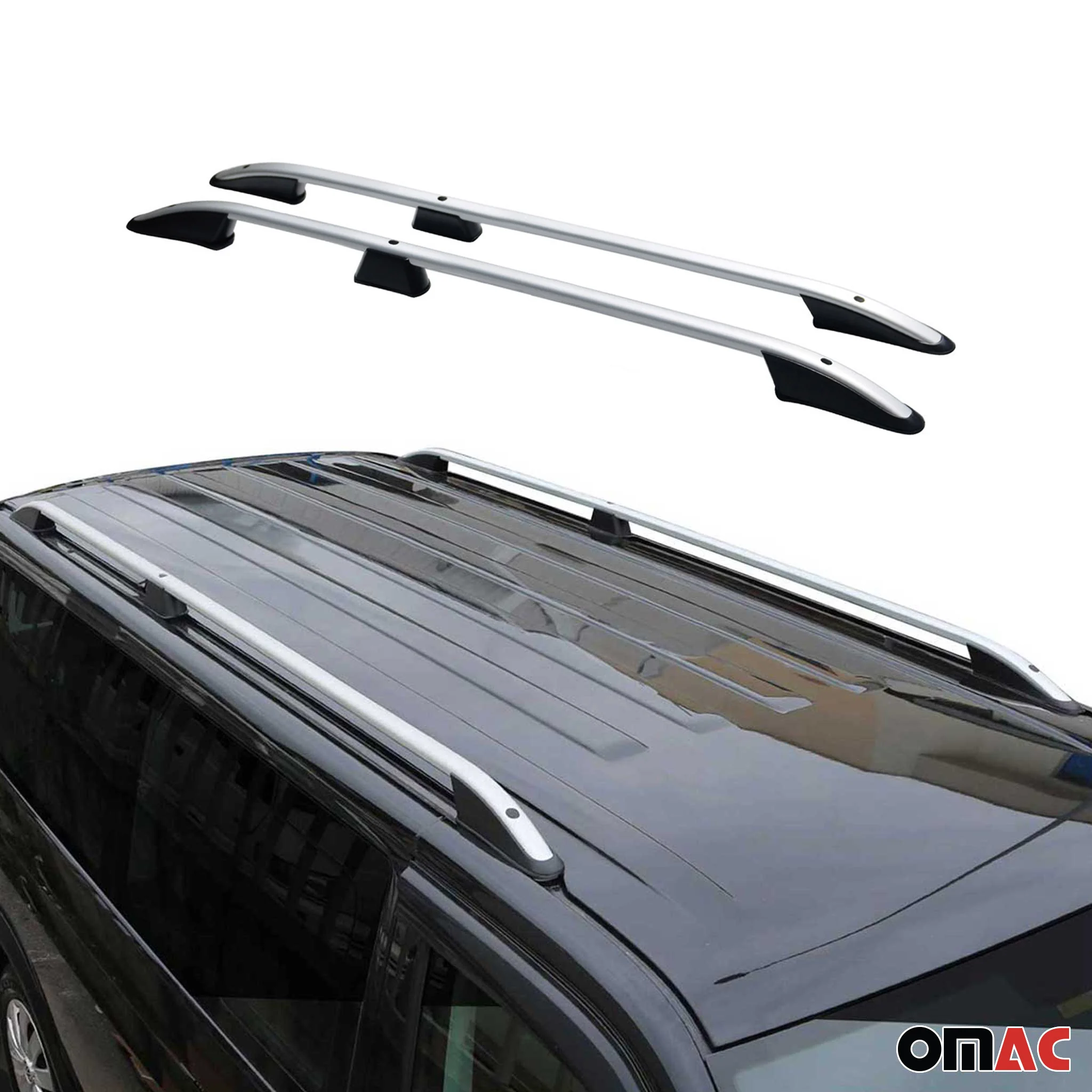 Dachreling Relingträger für VW Transporter T7 2023-2026 L1 kurzer Grau Alu 2x - Image 2