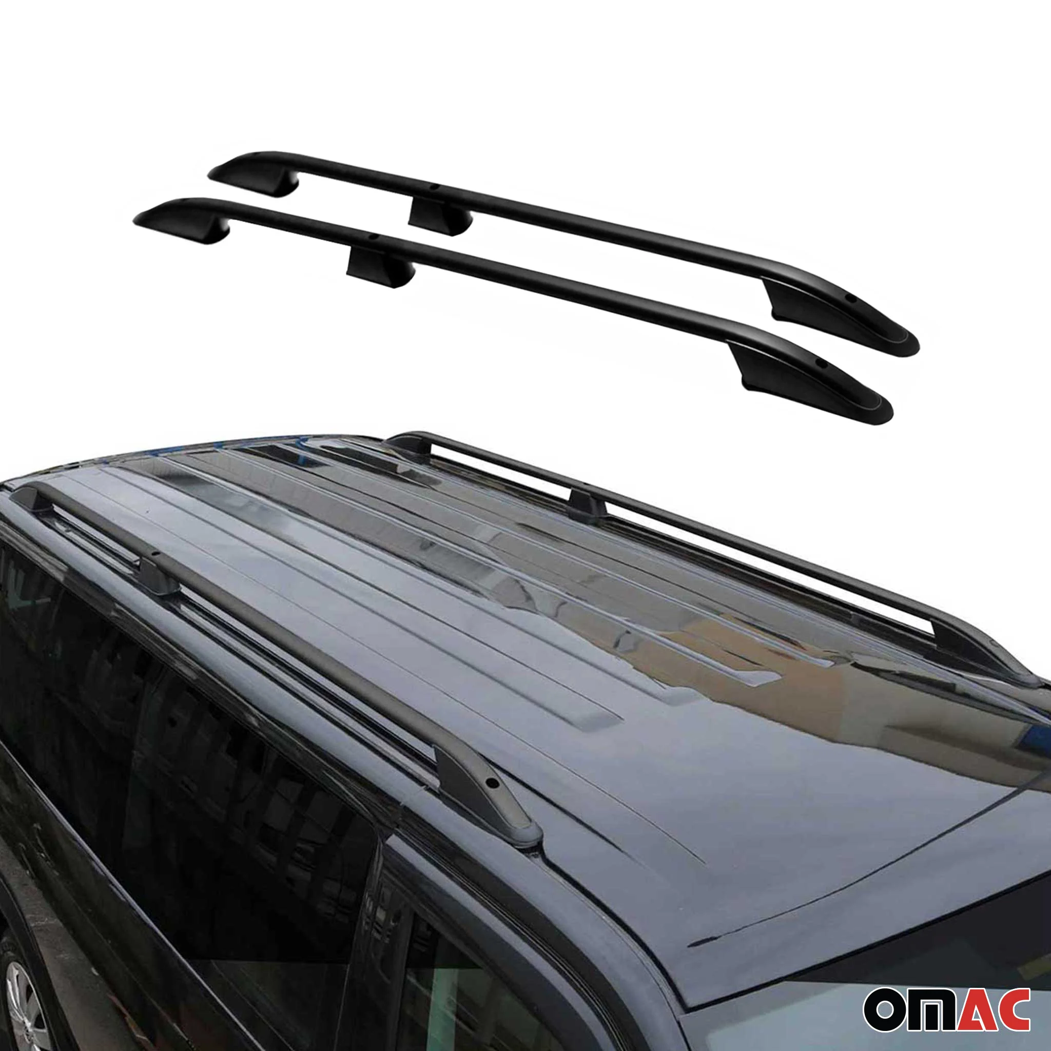 Dachreling Dachgepäckträger für Nissan NV200 VAN 2010-2024 Aluminium Schwarz 2x - Image 5