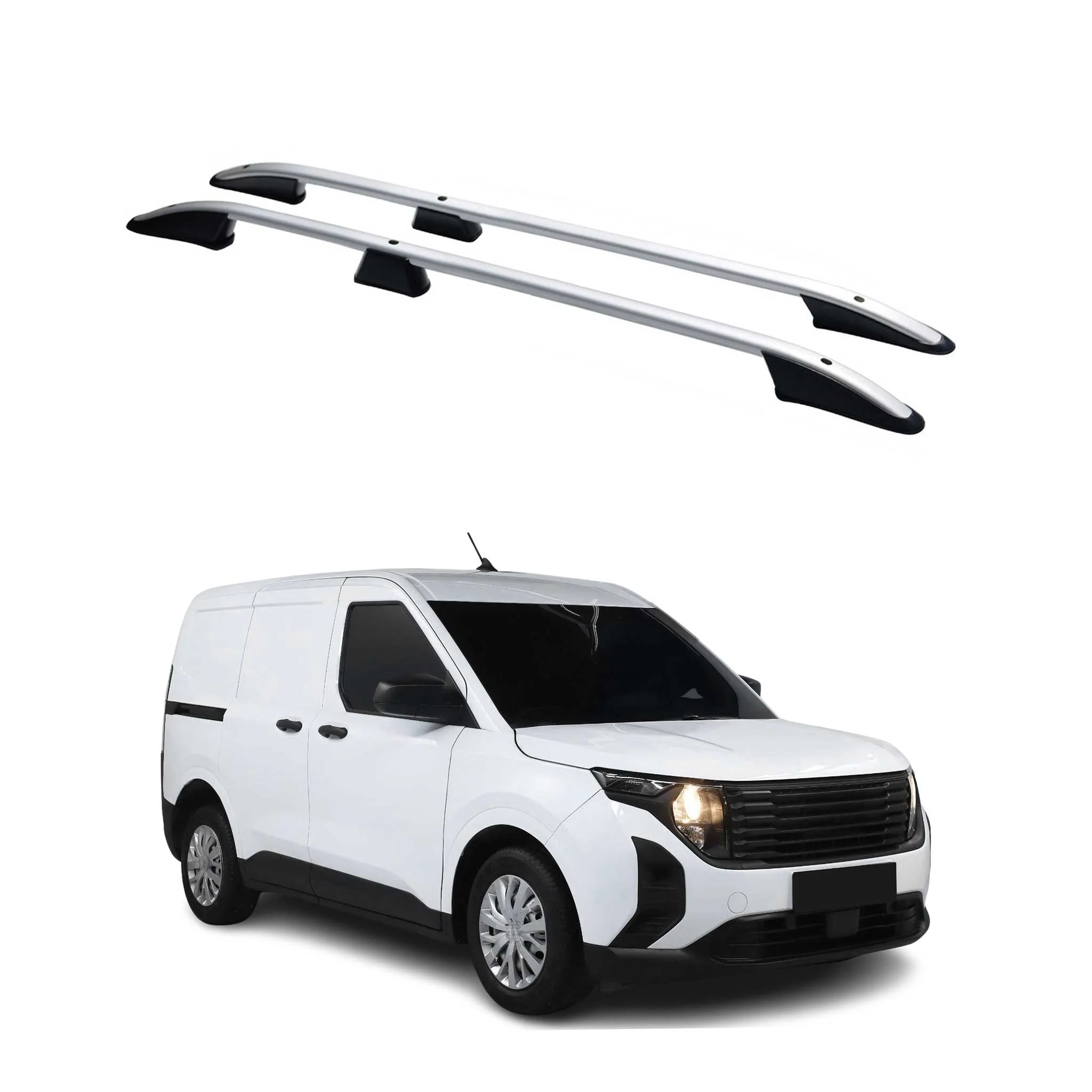 Dachreling Relingträger für Ford Tourneo Courier 2023-2026 Alu Silber 2 tlg