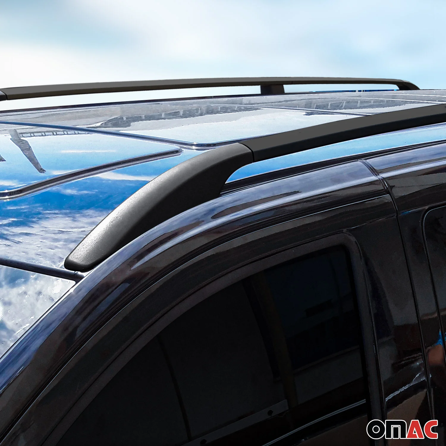 Dachreling Dachgepäckträger für Mitsubishi L200 DoubleCab 2016-2019 Alu Schwarz - Image 4