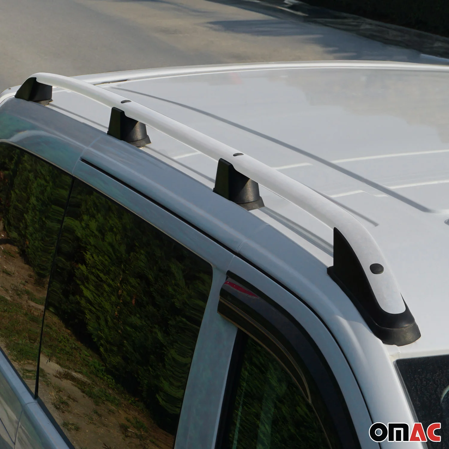 Dachreling Dachgepäckträger für VW Caddy 2020-2026 L2 Länger Alu Silber 2x - Image 6