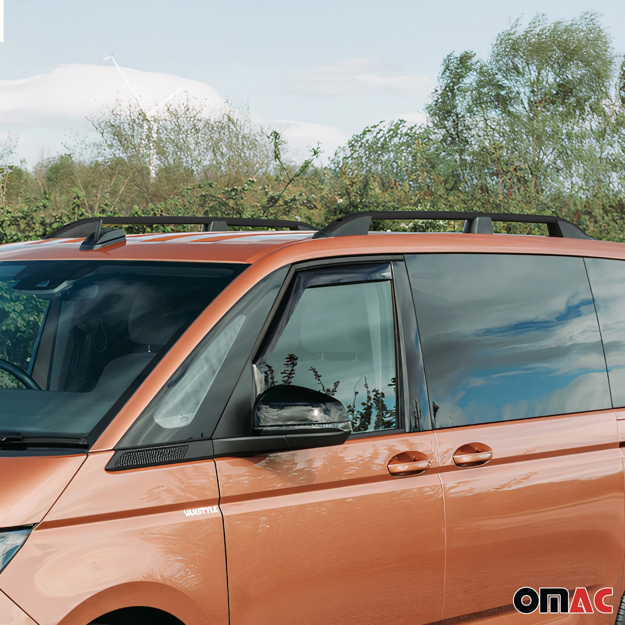 Dachreling Relingträger für VW T7 Multivan 2021-2026 Aluminium Schwarz 2 tlg - Image 2