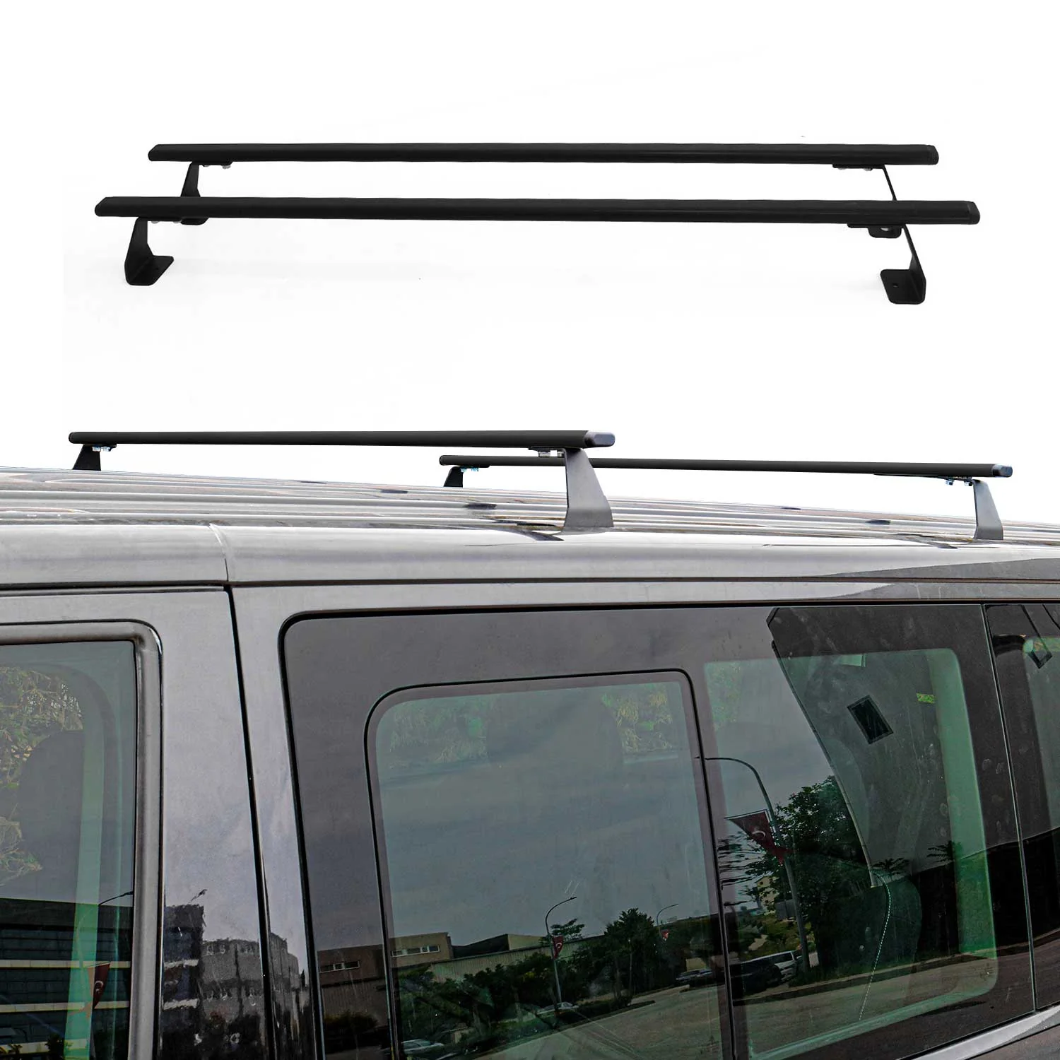 Dachträger für Ford Transit Custom / Tourneo Custom 2023-2026 75kg Stahl Schwarz - Image 2