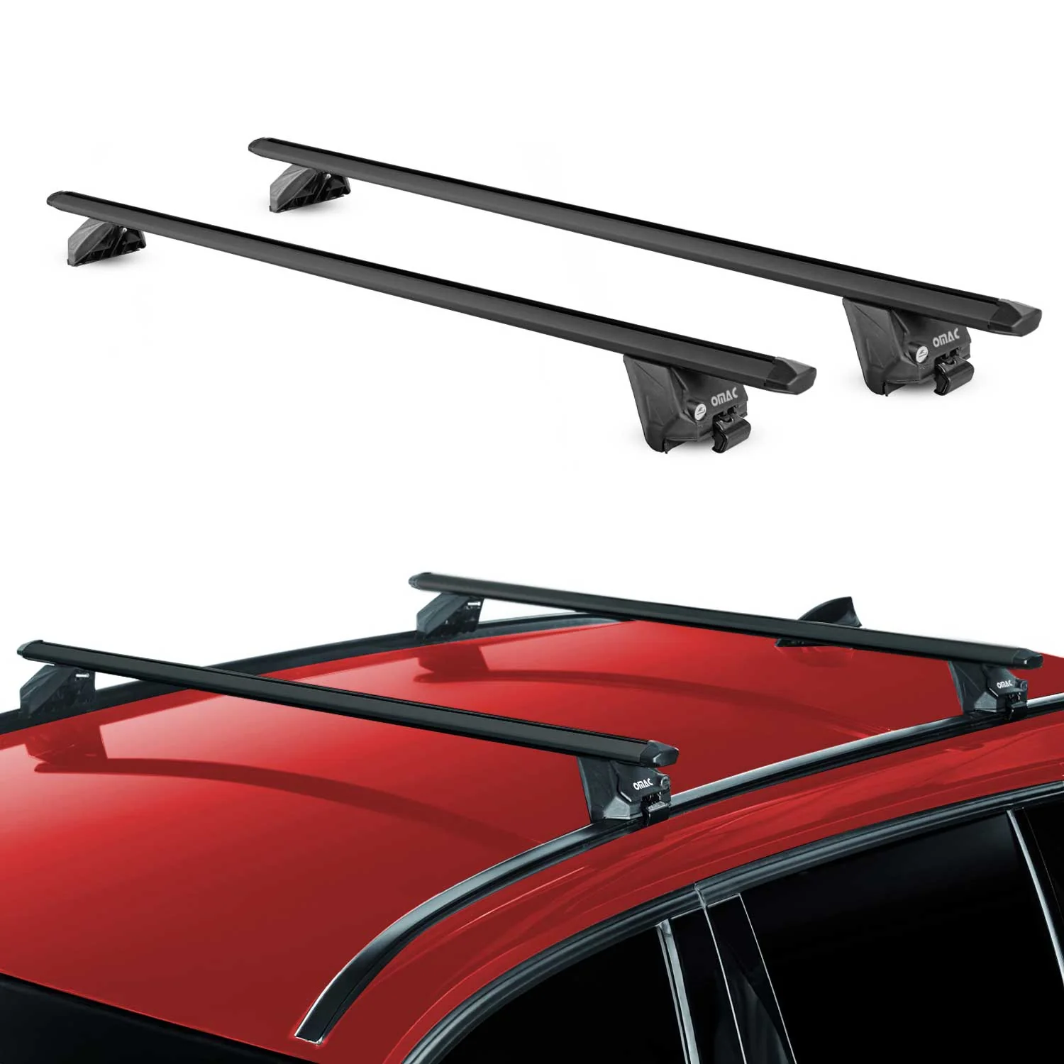 Dachträger für Mini Clubman mk2 F54 2015-2024 100kg Aluminium Schwarz 2 tlg ABE - Image 2