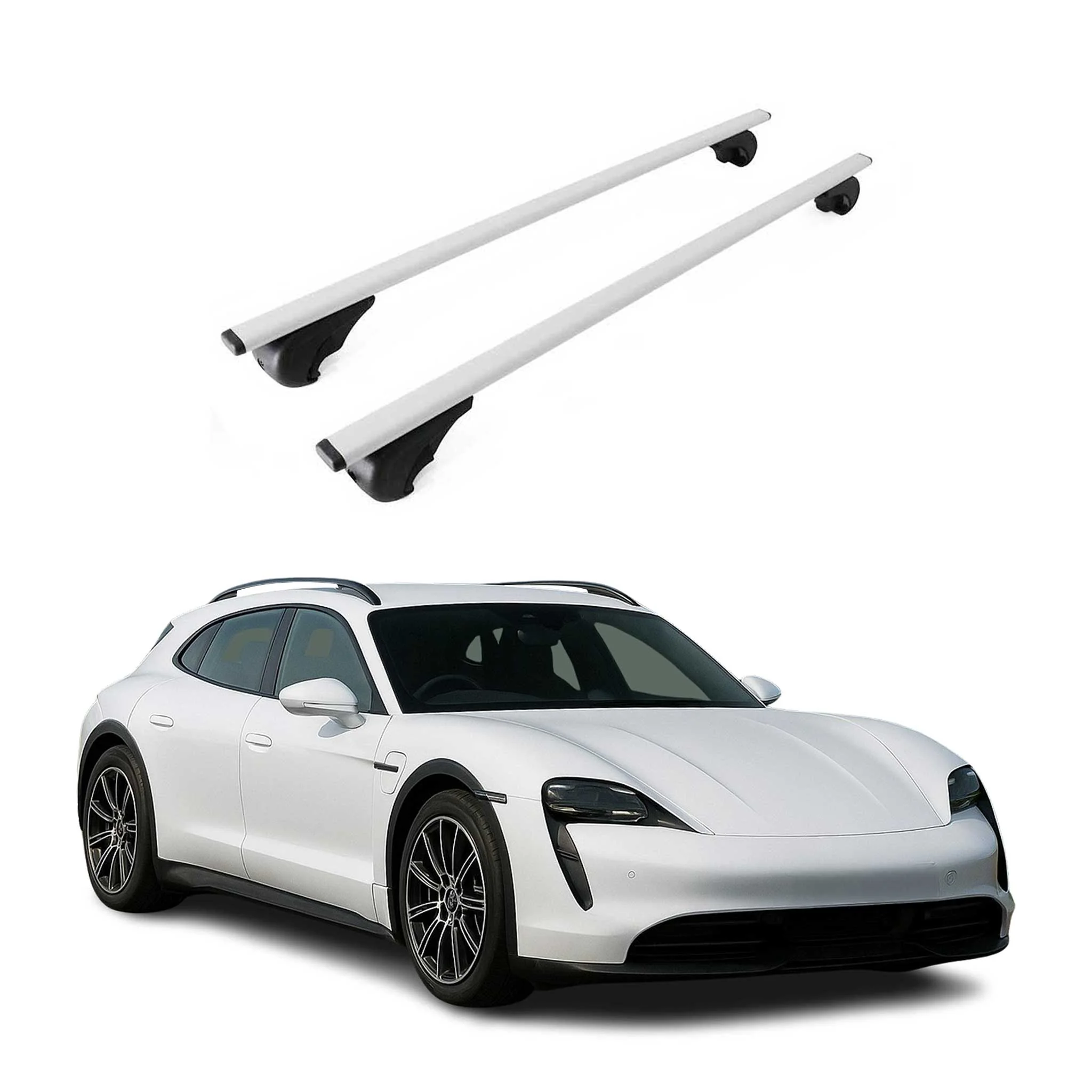 Dachträger für Porsche Taycan Cross Turismo 2021-2026 Metall Silber 2tlg