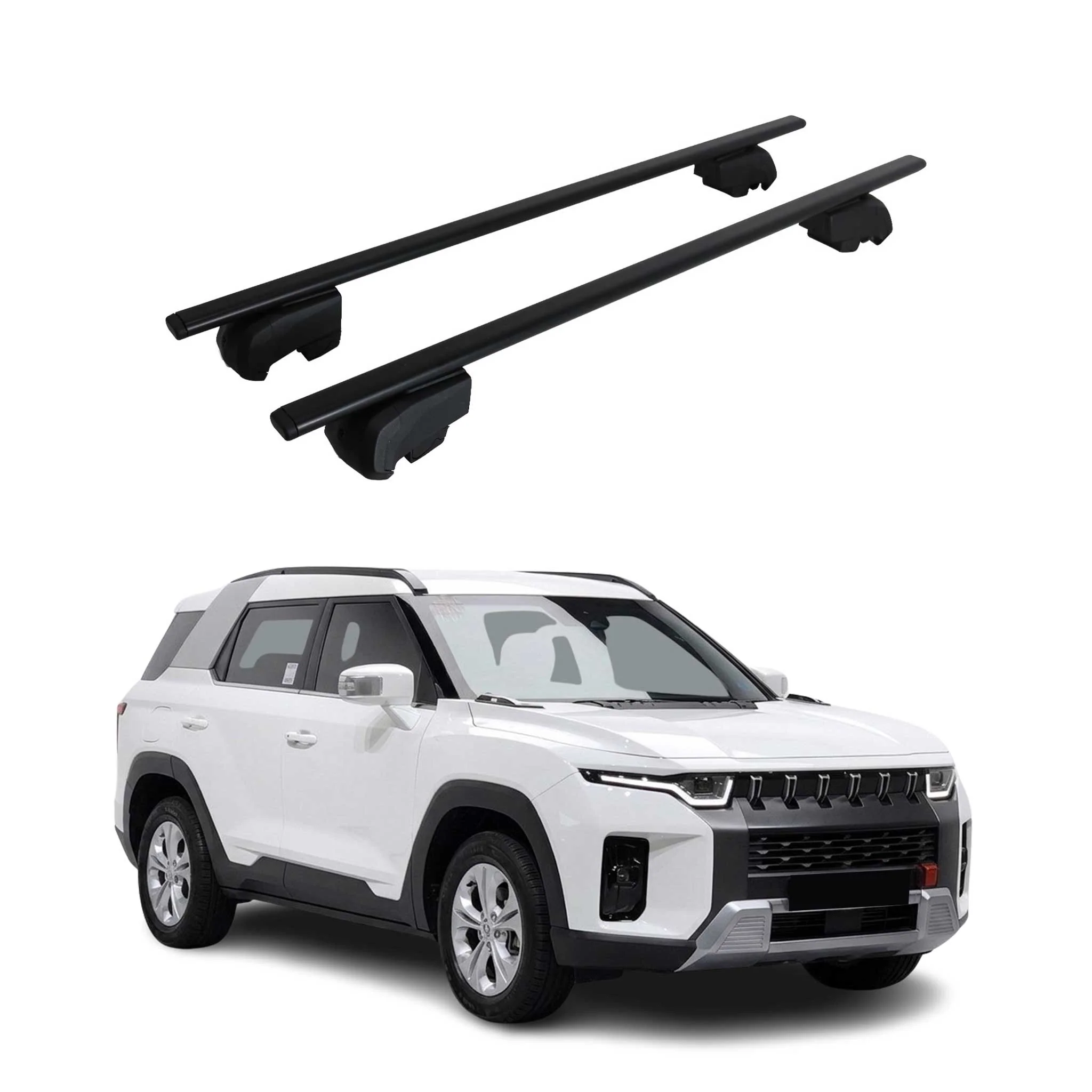 Dachträger für SsangYong Torres / KGM Torres 2022-2026 Metall Schwarz 2tlg