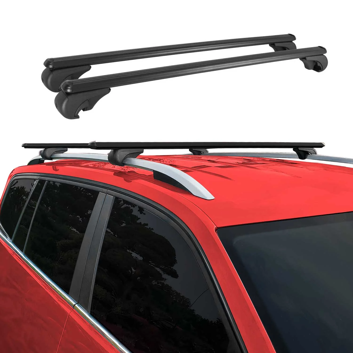 Dachträger Grundtäger für MG 5 EV 2017-2026 75kg Aluminium Schwarz 2 tlg - Image 2